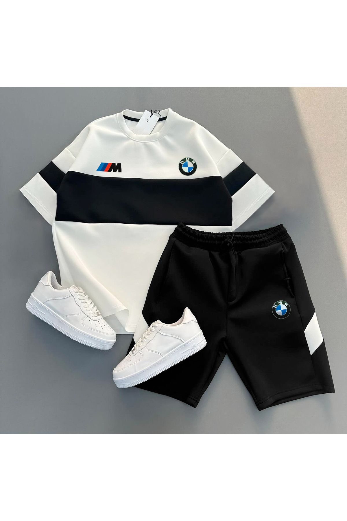 viperkombin Bmw Çelik Scuba Tişört ve Şort Alt Üst 2li Takım