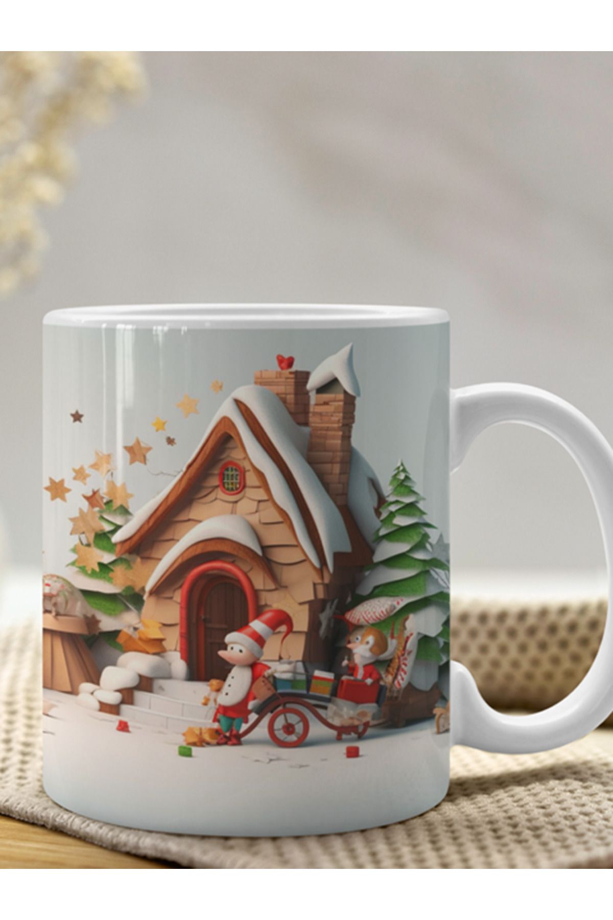 shop 3D Tasarım Yılbaşı 5 Temalı Baskılı Kupa Bardak - 3D Tasarım Kupa Bardak