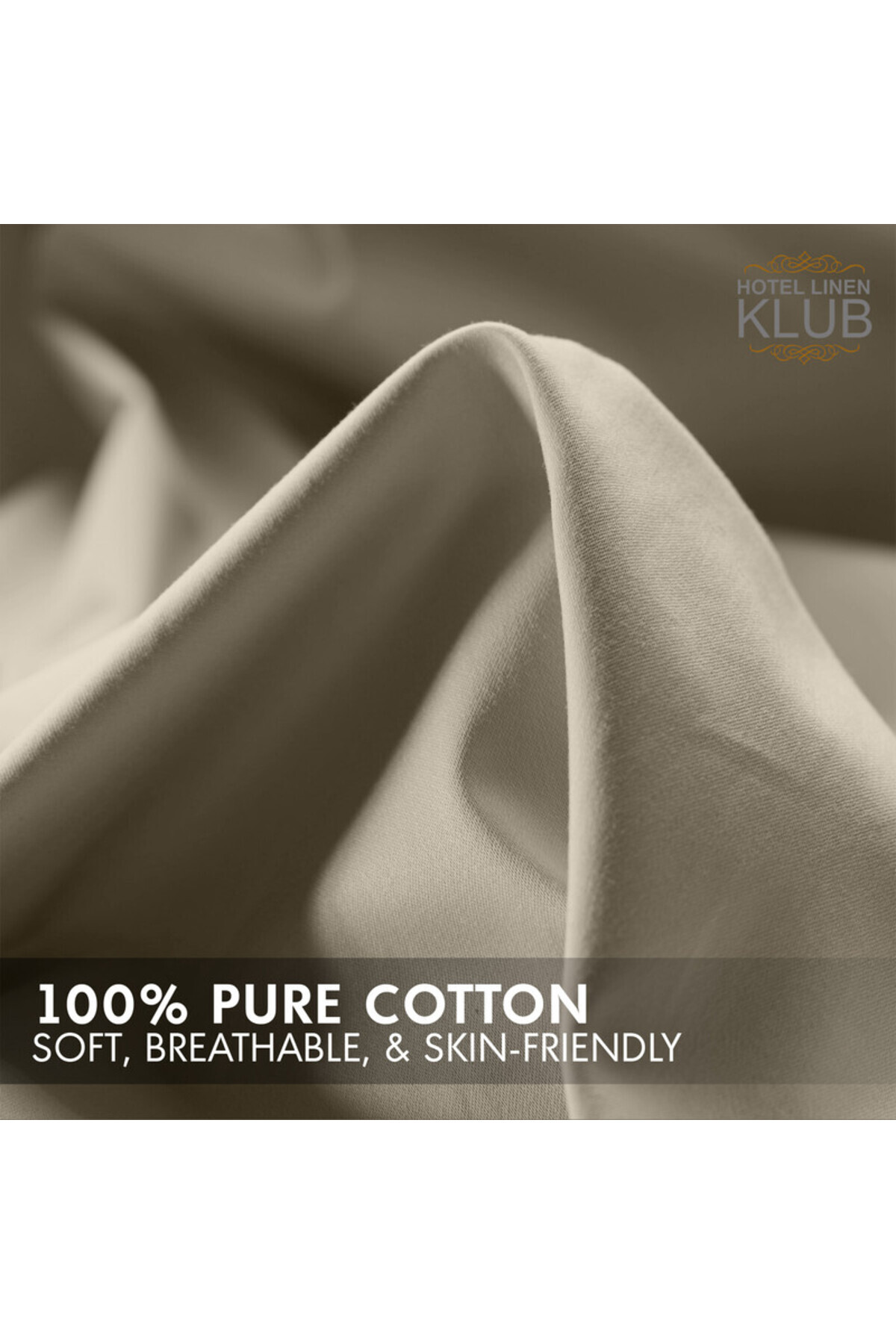 Hotel Linen Klub-3-Piece Duvet Cover Set, 100% Cotton Luxury Sateen, Stone 7