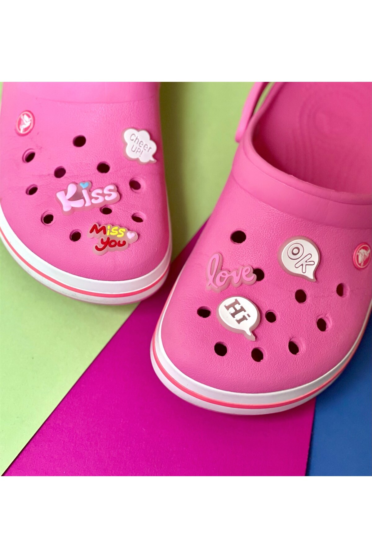 Gift Moda-Crocs Jibbitz Highlighter Slipper Ornament 6-Piece Cute Love Series Glow in the Dark 3