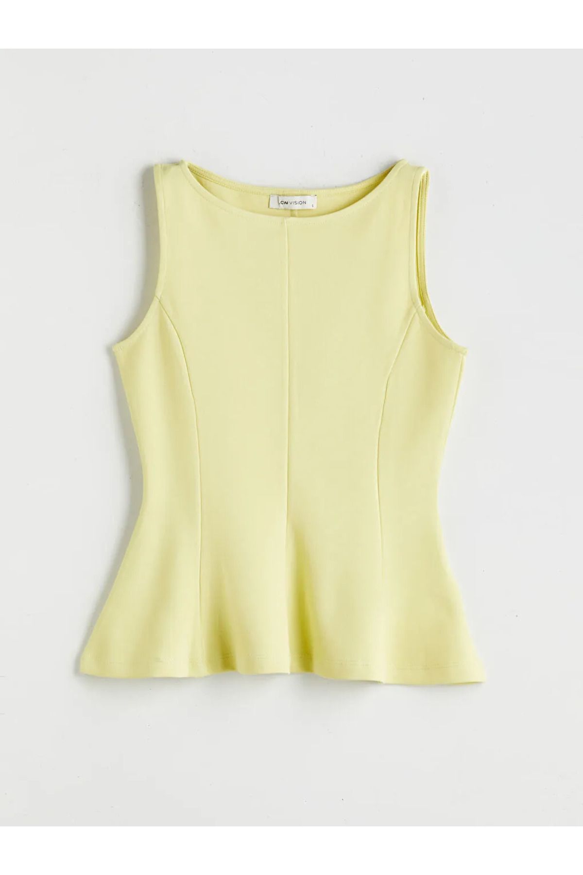 LC Waikiki LCW Vision Yeşil Kayık Yaka Peplum Bluz