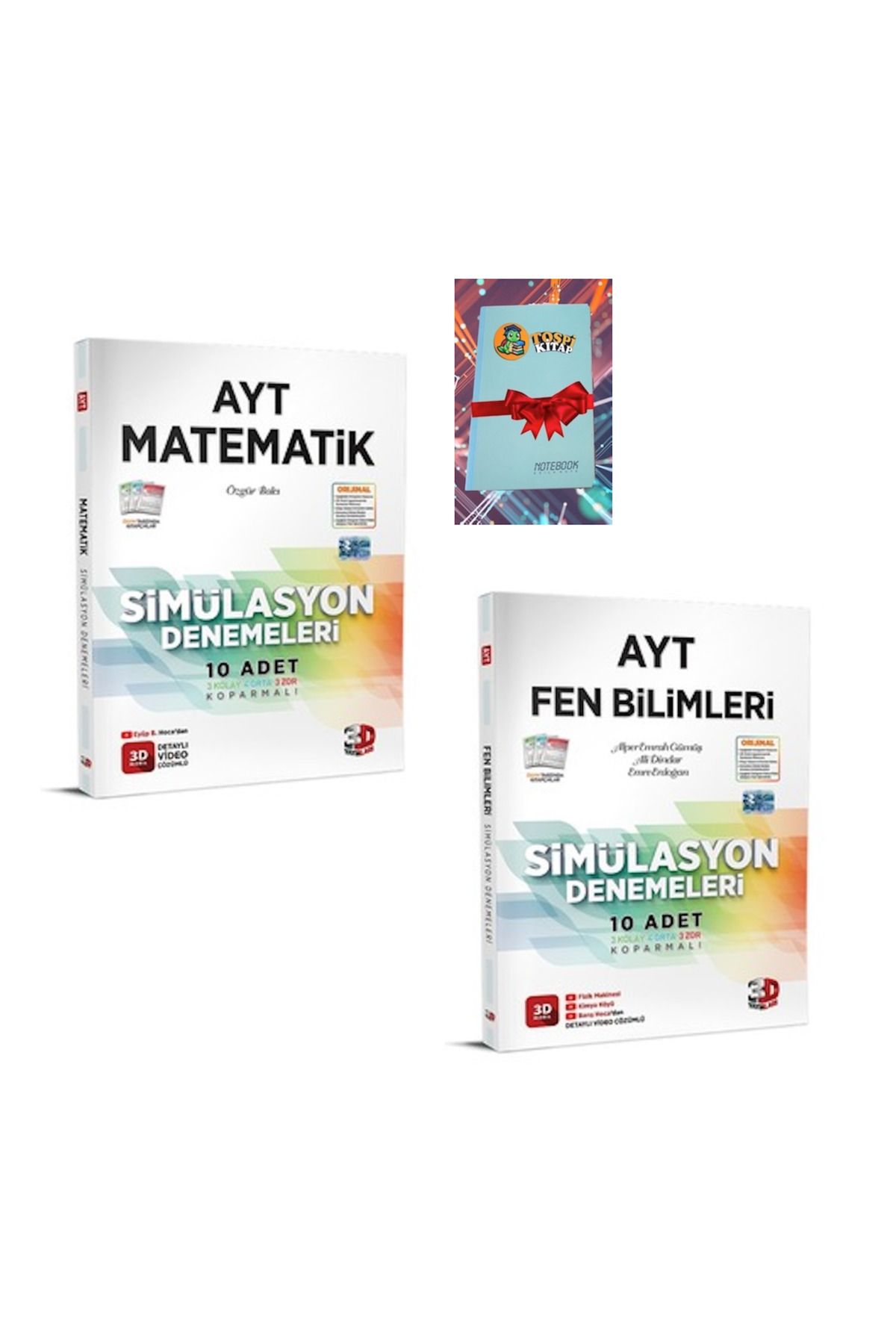 3D Yayınları AYT 3D Simülasyon MATEMATİK + FEN BİLİMLERİ Denemeleri ( DEFTER HEDİYELİ)