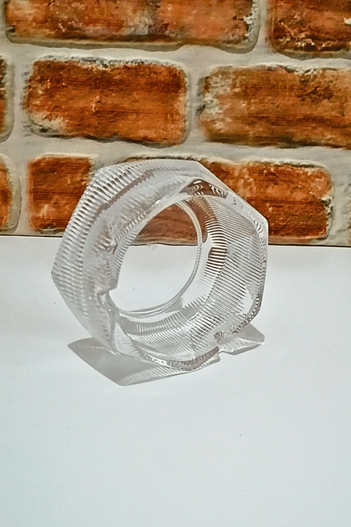 ELEGANCEV Dekoratif Cam Kül Tablası- Cam Küllük mod1(9,5 cmx 5 cm)