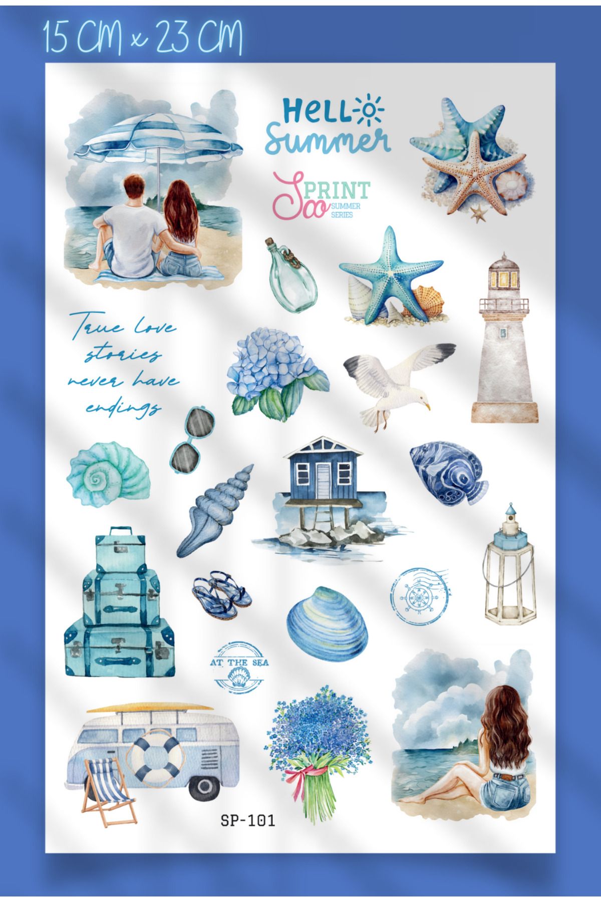 SooPRINT Hello Summer Sticker Koleksiyonu - 15 x 23 cm Her Yüzeyde Harikalar Yarat!