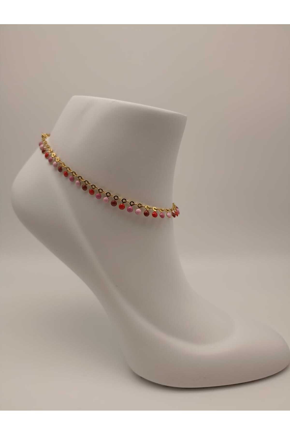TLSMACCESORIES ÇELİK MİNELİ HALHAL KIRMIZI