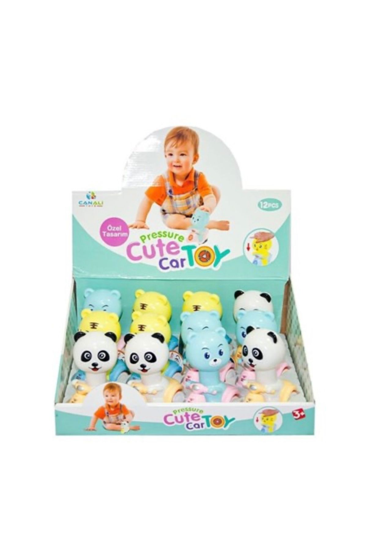 happystoretr Bas git Sevimli karikatür oyuncak araba çocuk oyuncakları arabalar