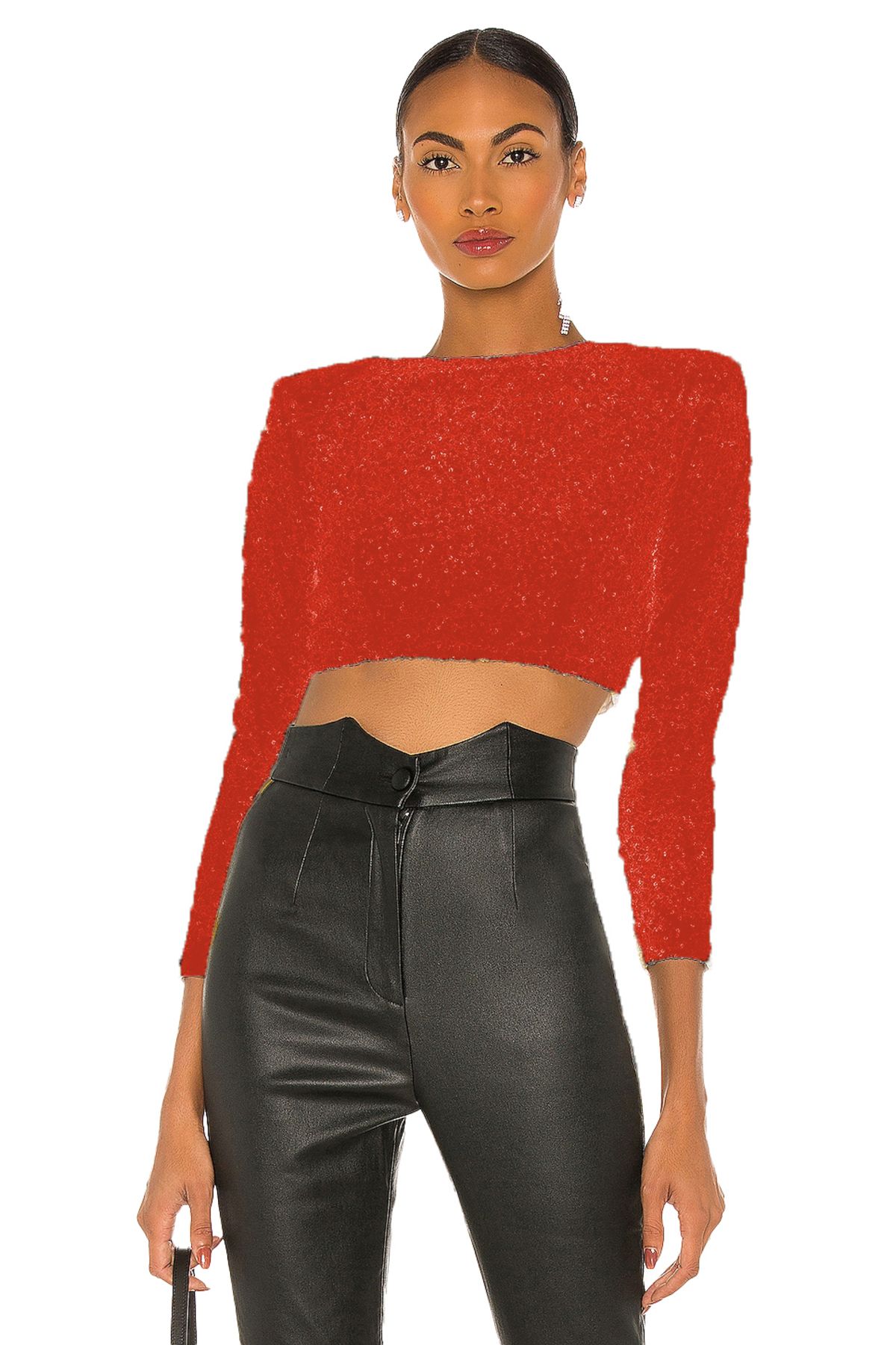 AFR CLOTHES KADIN VATKALI PAYET CROP TOP