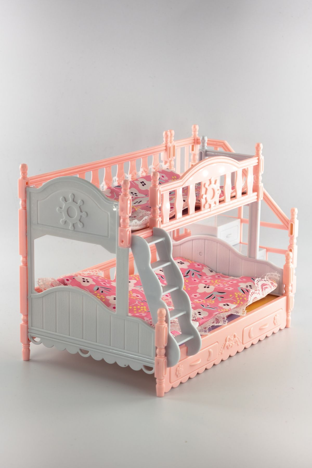 shop Sevimli Minyatür iki katlı yatak | Oyuncak Bebek Evi Mobilyası – Ranzalı mini Prenses Yatak Tasarımı