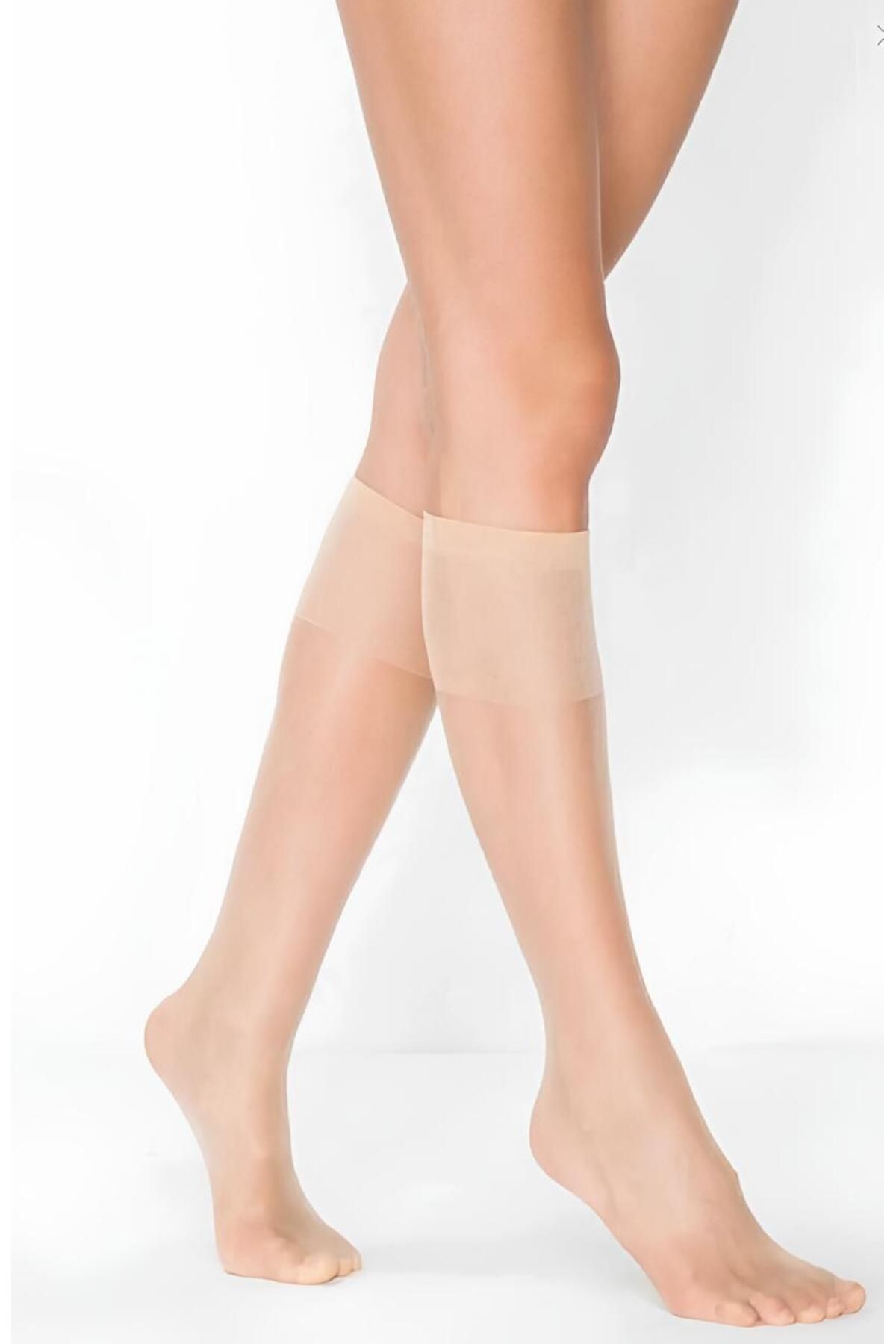 Ballet Socks 4'Lü Süper Ince AÇIK TEN NO:57 İNCE MAT Burnu dayanıklı, Pantolon Çorabı