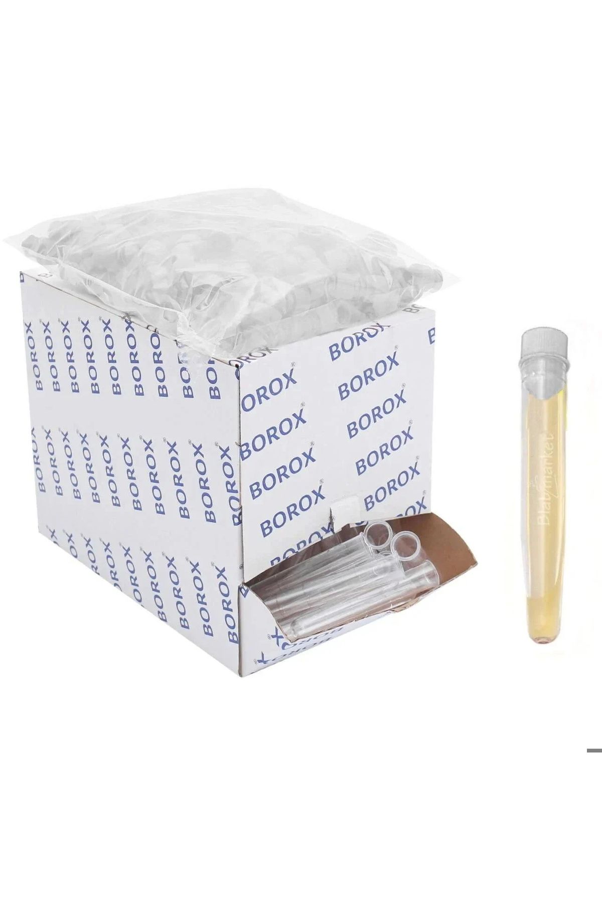 Zürih Ticaret Plastik Test Tüpü Kapaklı (16x100mm) - P.S Tüp 10ml Dibi Konik - 250 Adetlik Toptan Set