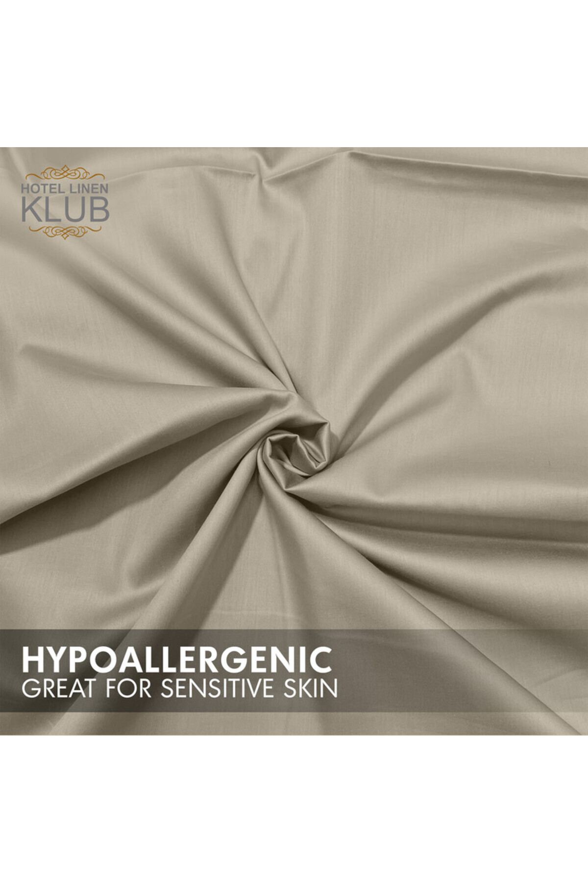 Hotel Linen Klub-3-Piece Duvet Cover Set, 100% Cotton Luxury Sateen, Stone 4