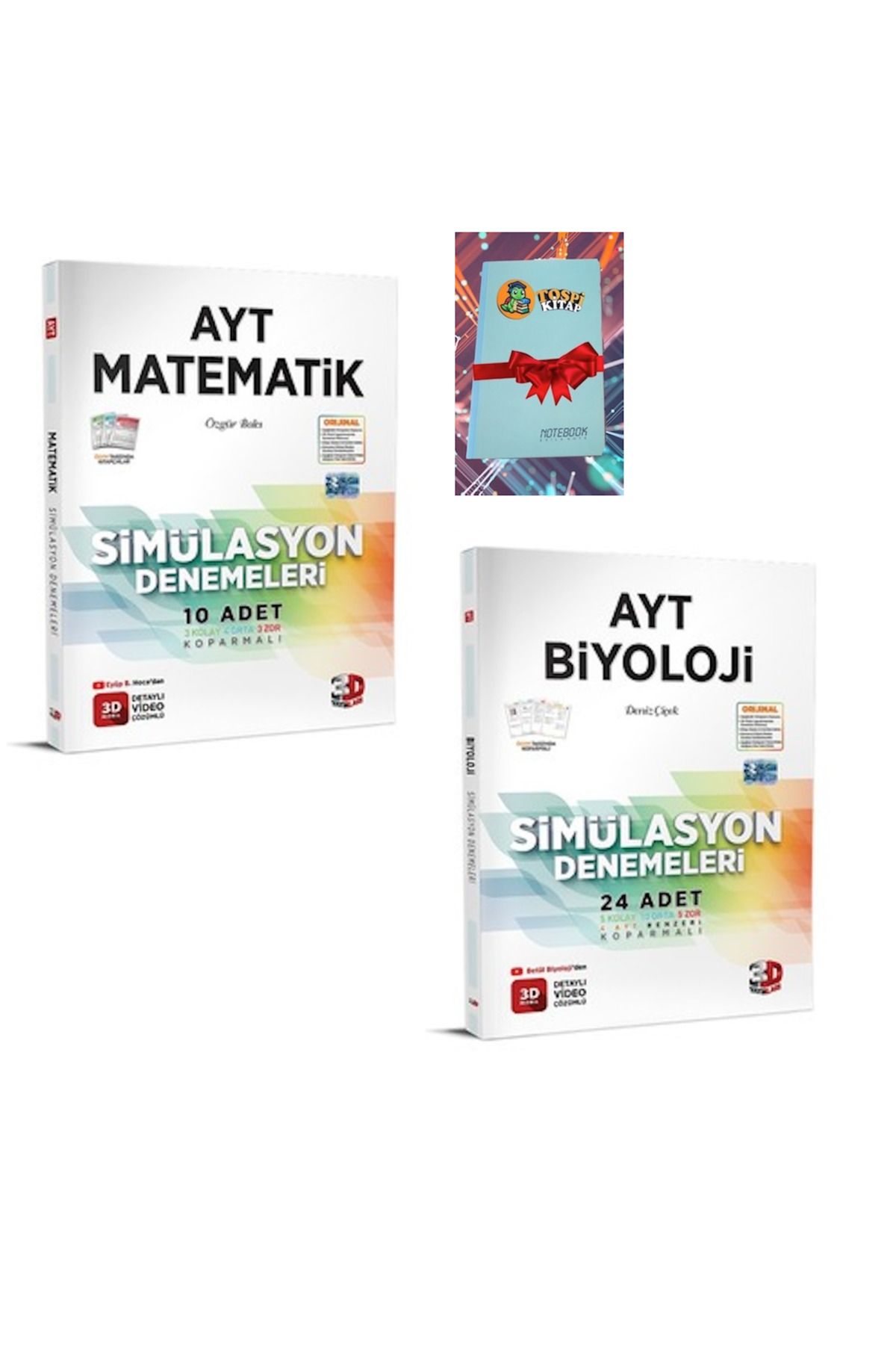 3D Yayınları AYT 3D Simülasyon MATEMATİK + BİYOLOJİ Denemeleri ( DEFTER HEDİYELİ)