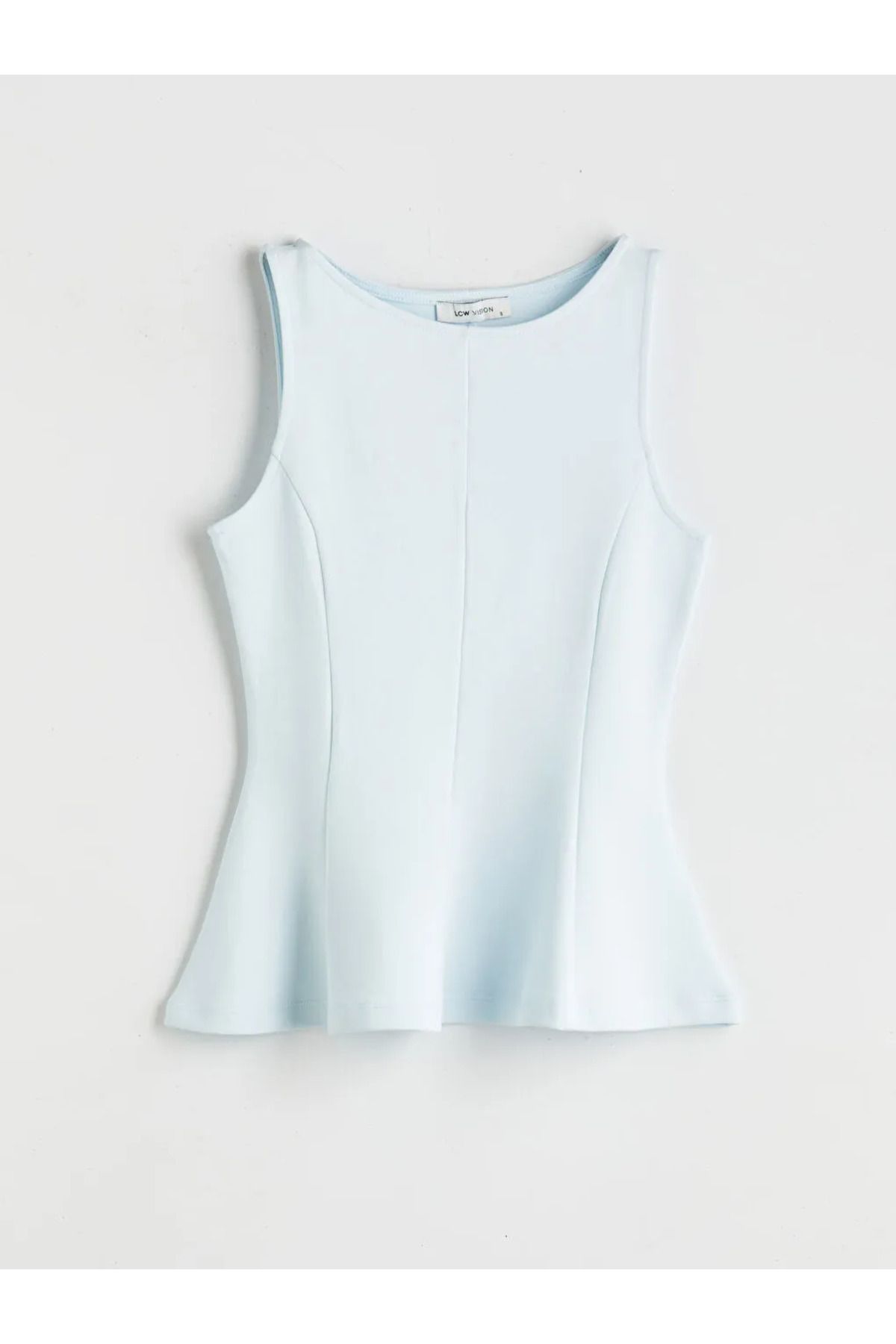 LC Waikiki LCW Vision Mavi Kayık Yaka Peplum Bluz