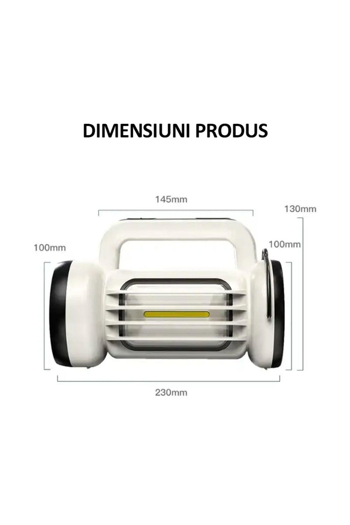 NEXTLY-Lanterna Led, Portabila, , 24 X Led Cob, 1 X Led Smd, Design Tip Felinar, 3 Surse De Lumina 2