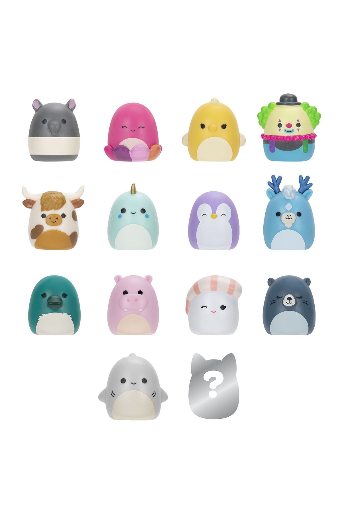 Squishmallows Squish-a-longs 14 Figür + Yüzük Set Seri 2 AL0030