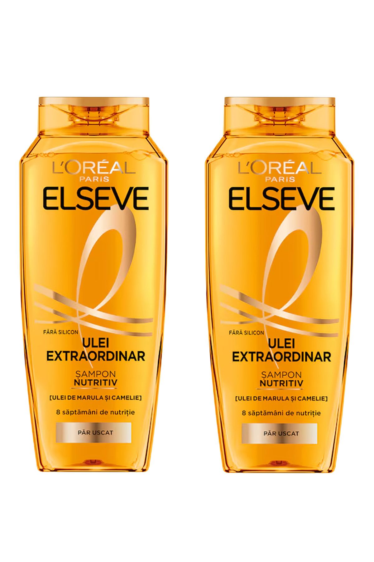 L'Oreal Paris L'oréal Elseve Șampon Extraordinary Oil Nourishing, 400 Ml X 2 Bucăți Femeie - One Size
