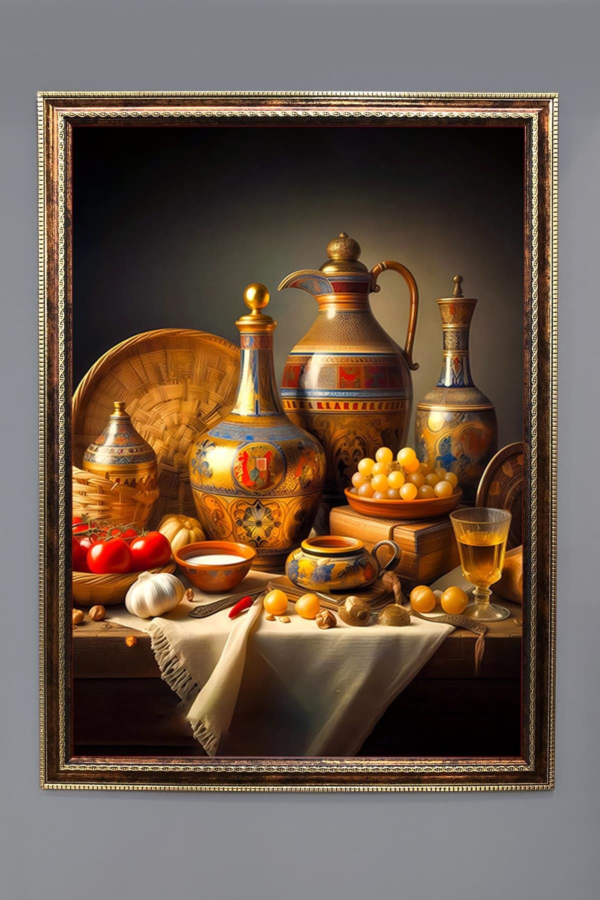 Doruklar Home Collection Natürmort Desenli Çerçeveli Duvar Tablosu 50x70cm NAT01