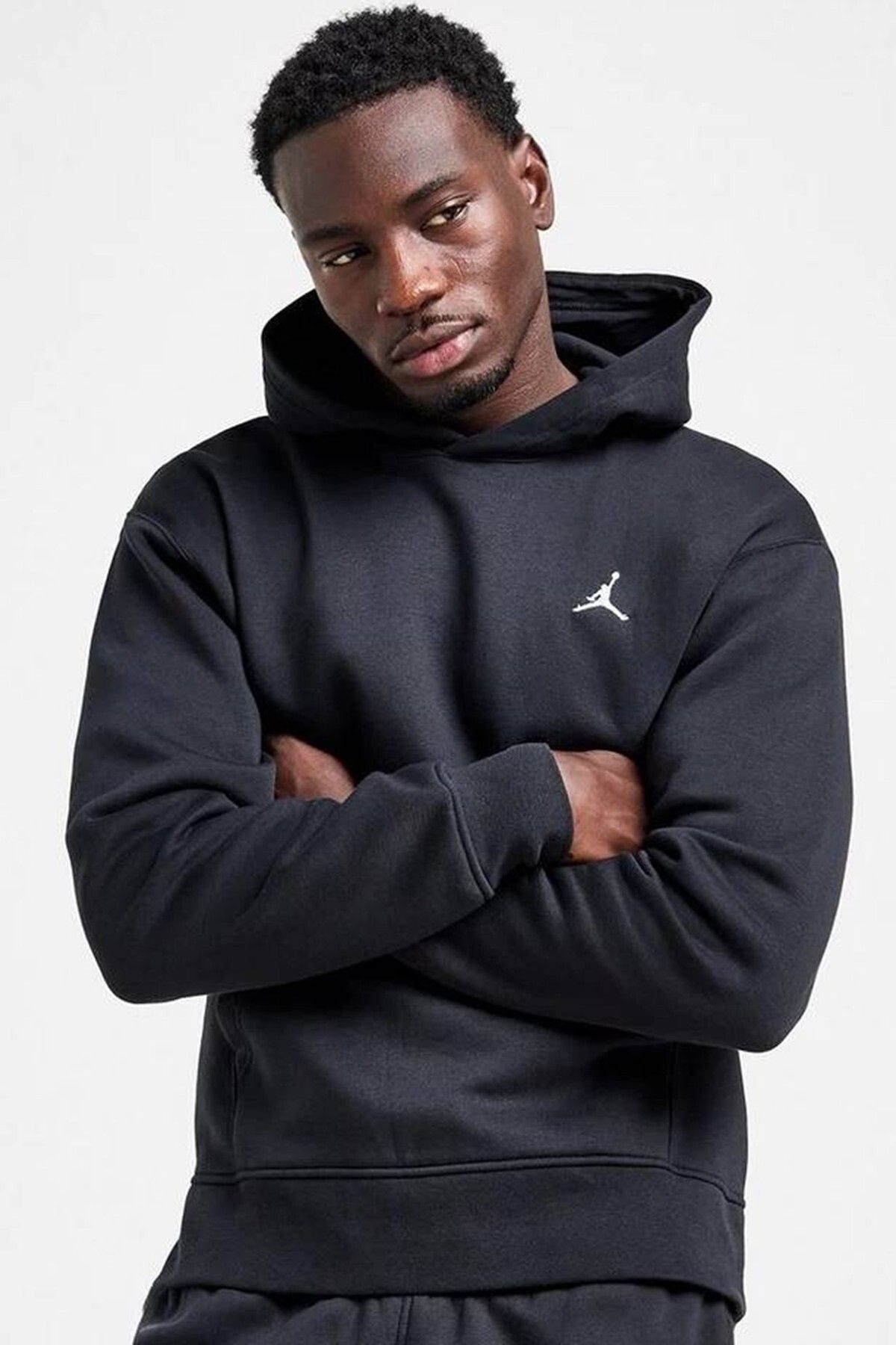 Nike Jordan Essentials Fleece Men's Hoodie Erkek Kapüşonlu Sweatshirt Siyah