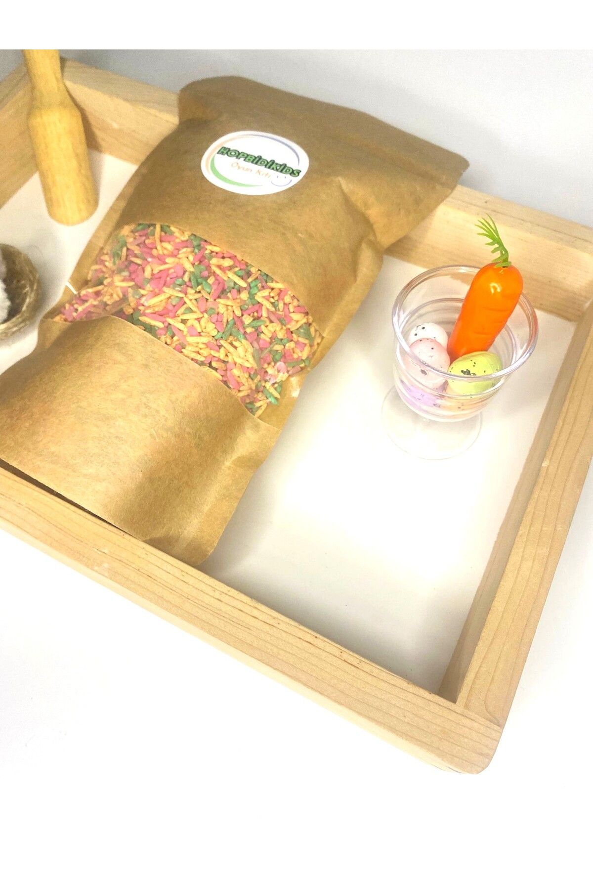 Hopbidikids Tavşan temalı duyusal oyun- sensory play-montessori oyuncak