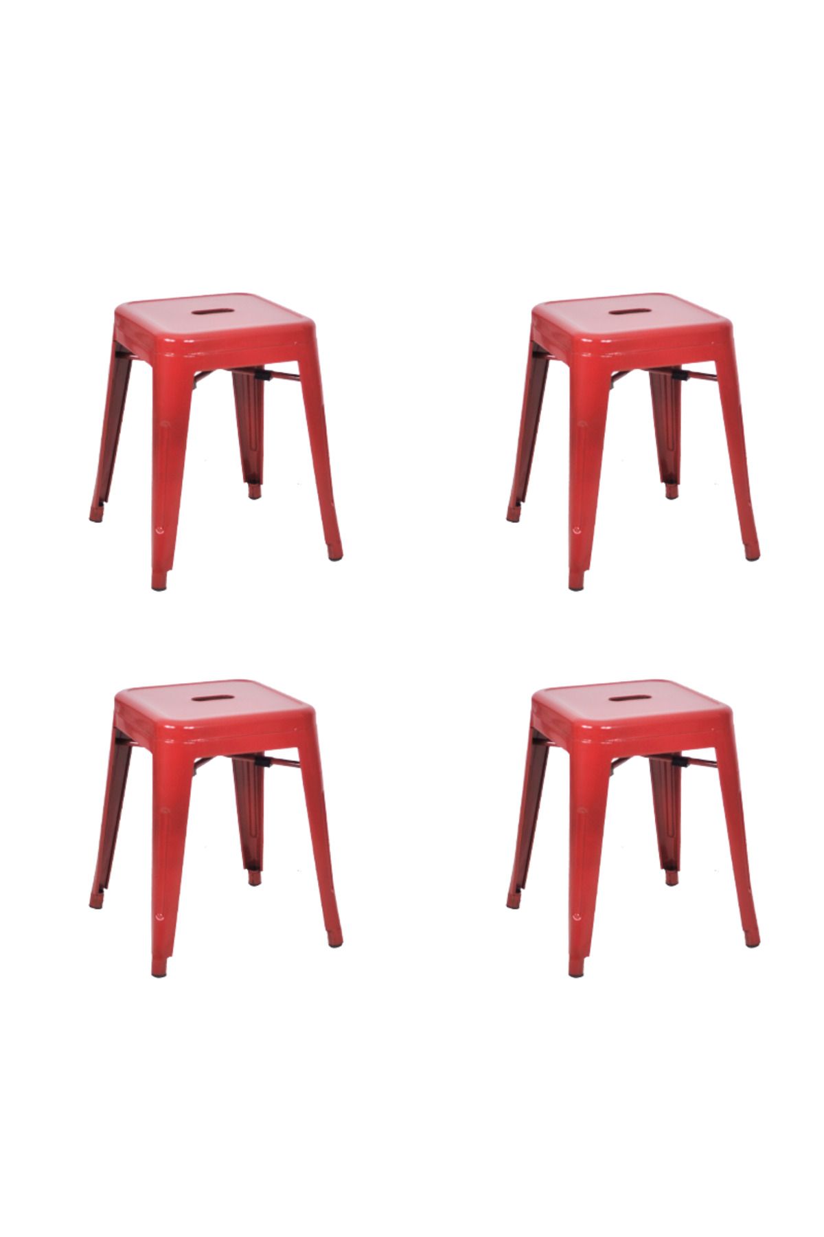 Komposan Tolix Metal Tabure(4 Adet)