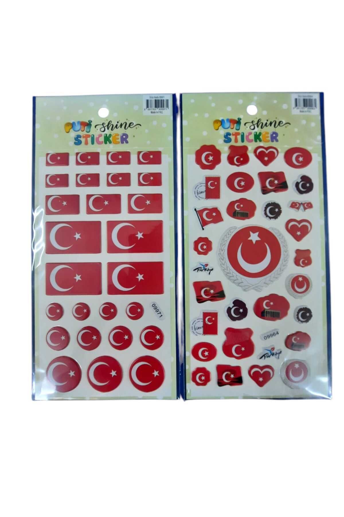 Kırtasiye Ofisi STICKER KABARTMALI BAYRAK 2 Lİ SET