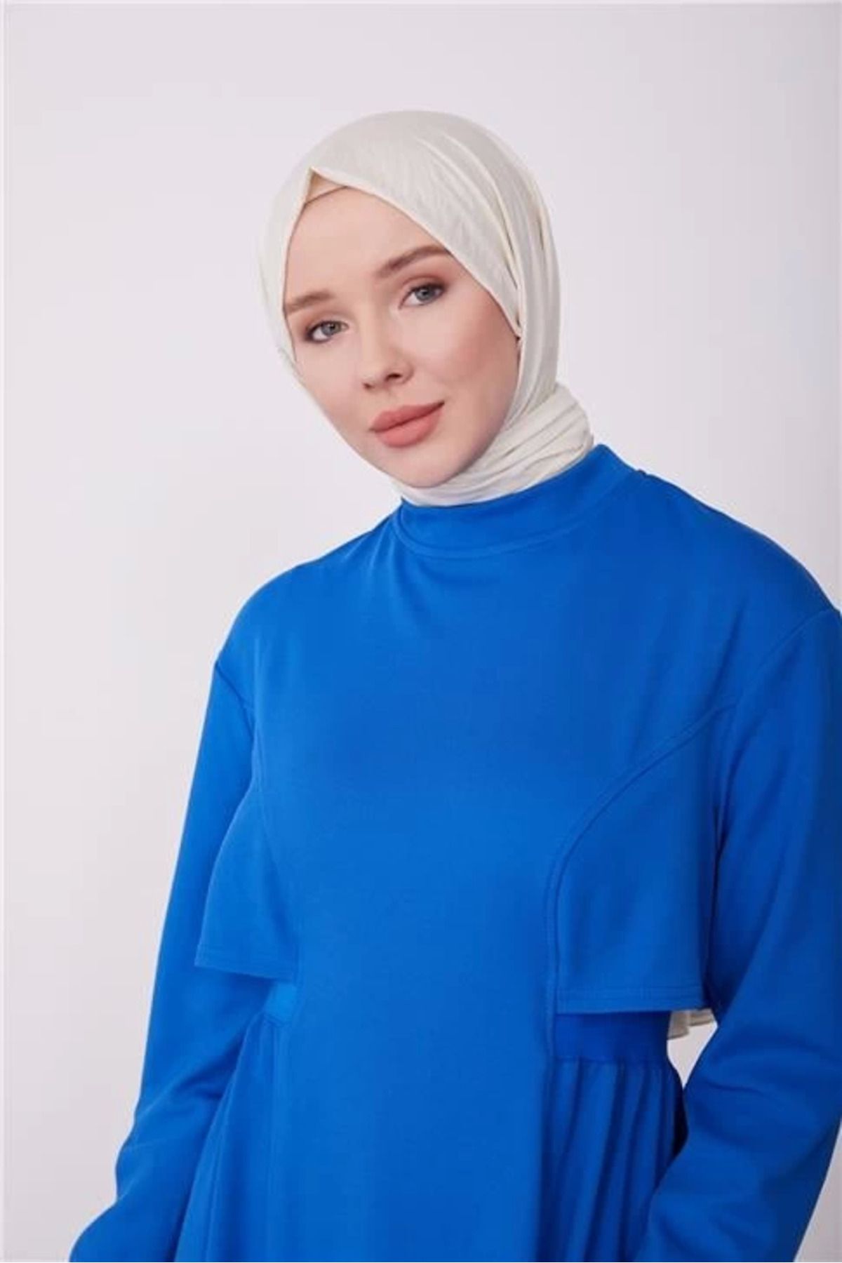 aradimtaradim Armine Arkası Lastikli Örme Elbise 23K9705 Morcivert