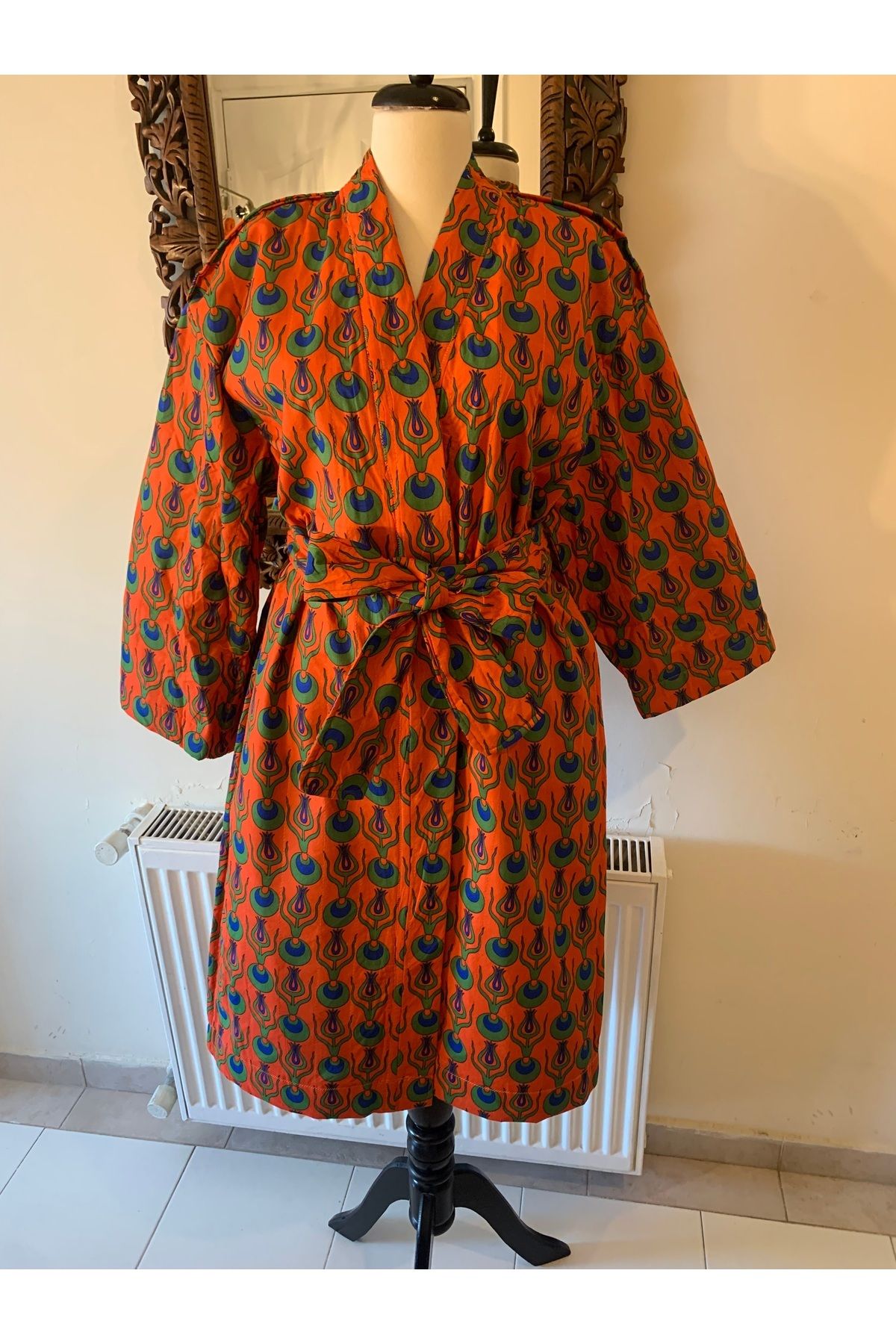 TheChakaCollection Oranj/ Lacivert Çift Taraflı Kaftan