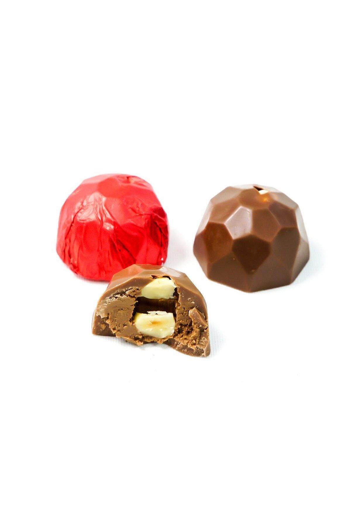 Nin Chocolate Dökme Yaldızlı Elmas Çikolata Kırmızı 250g