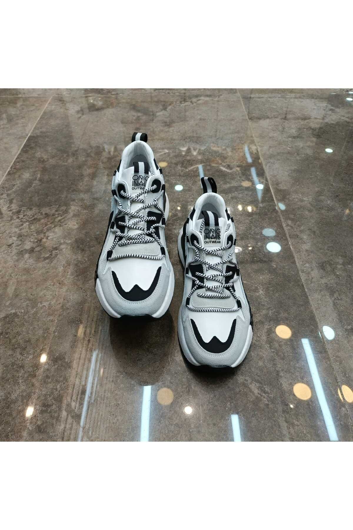 BeyShoes Hakiki Deri Günlük Kullanım Sneaker
