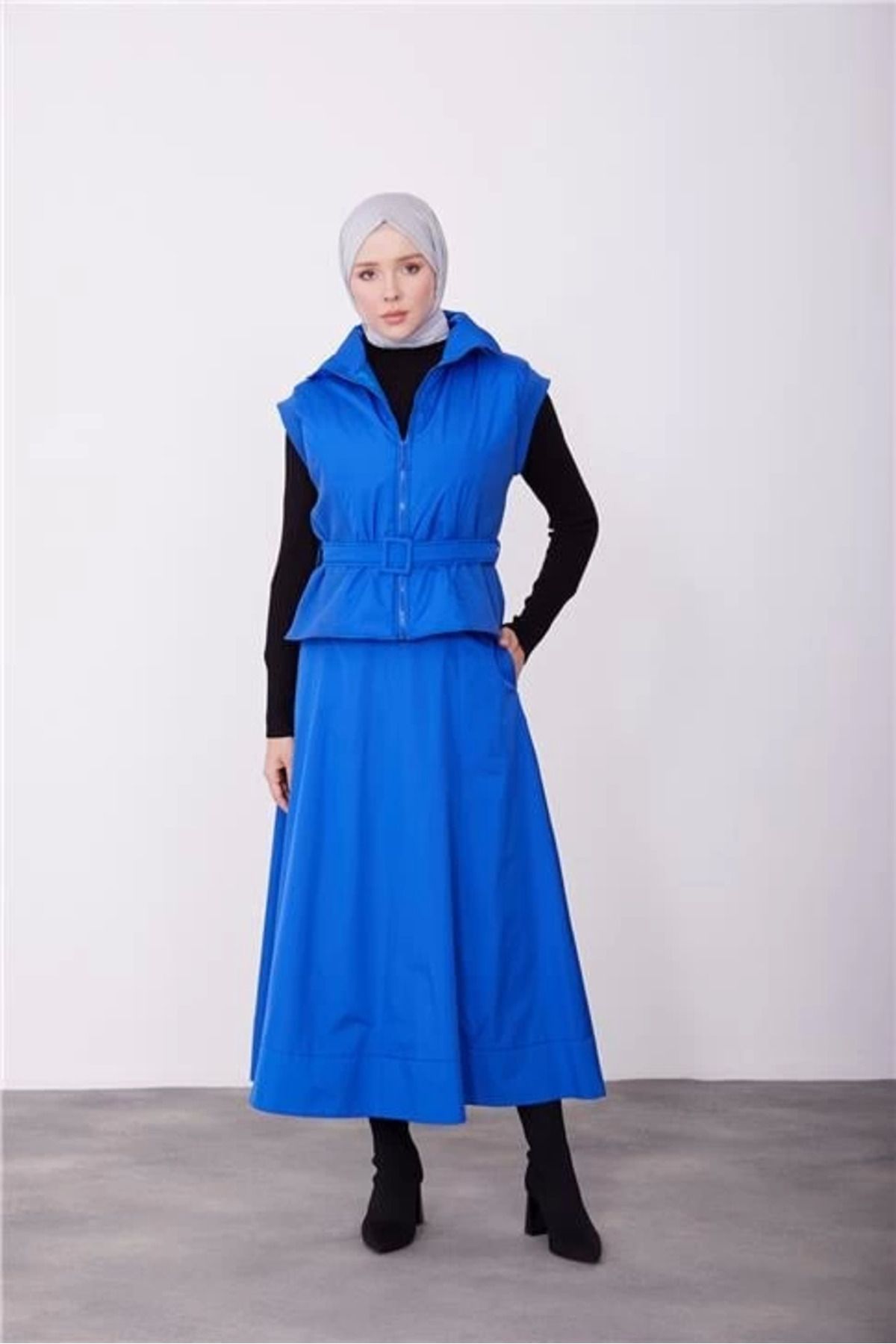 aradimtaradim Armine Kaşkorseli Yelek 23K4603 Morcivert
