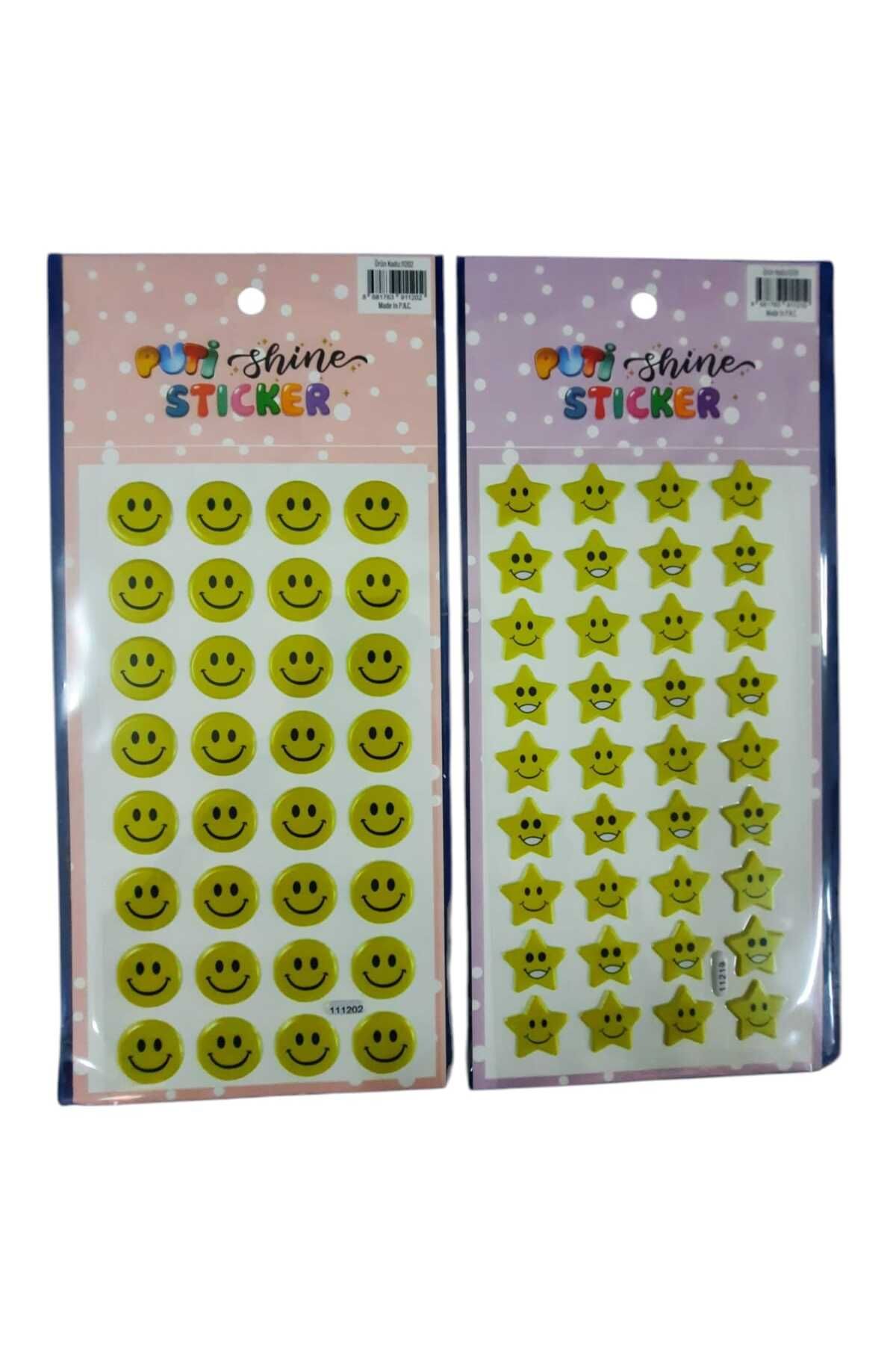 Kırtasiye Ofisi STICKER KABARTMALI GÜLEN YÜZ 2 Lİ SET