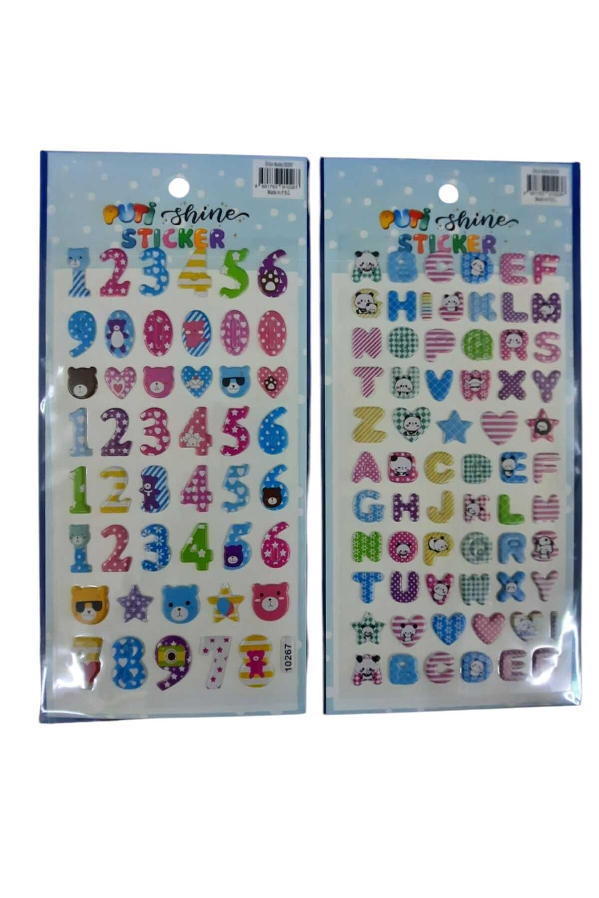 Kırtasiye Ofisi STICKER KABARTMALI HARFLER - RAKAMLAR 2 Lİ SET