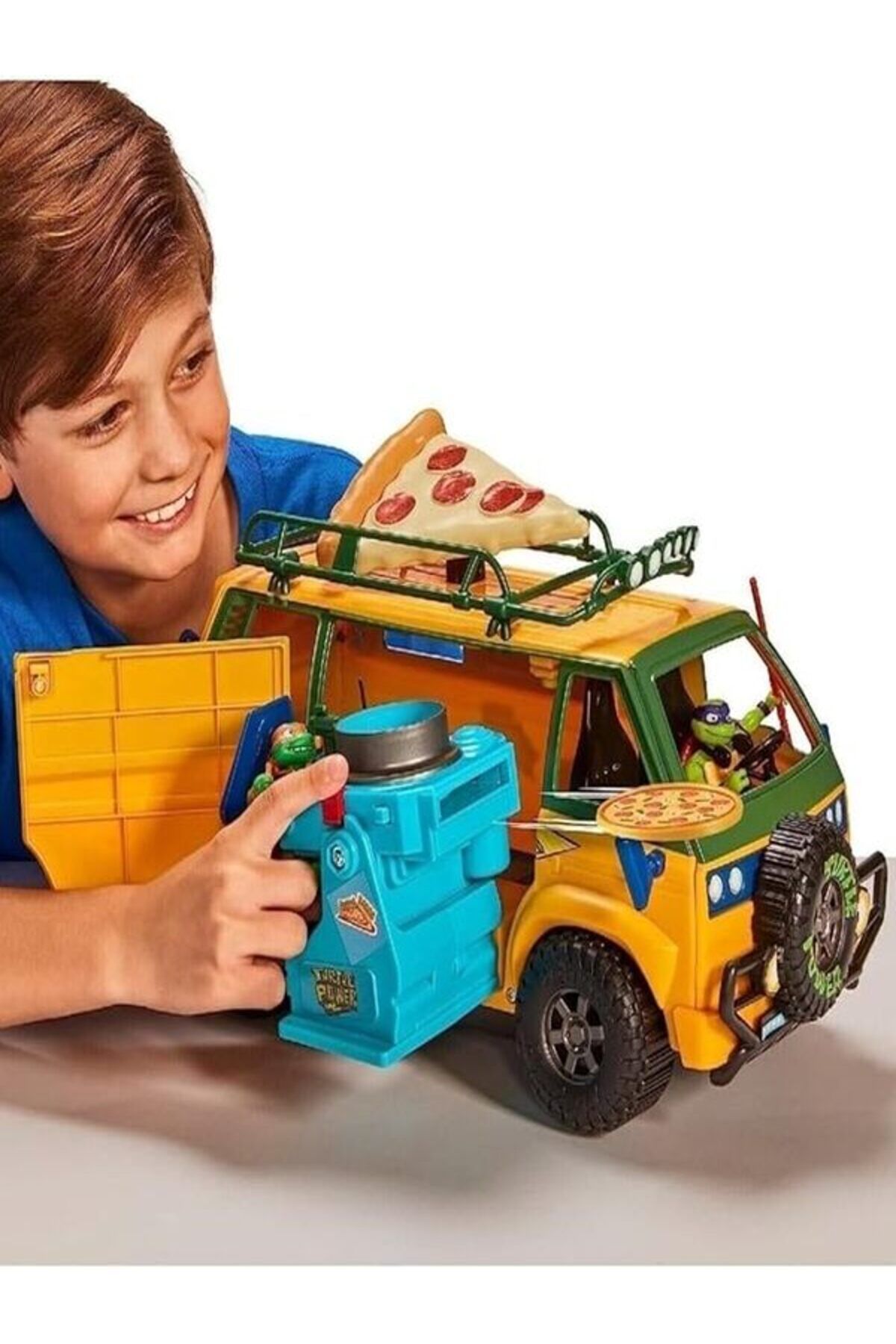 Teenage Mutant Ninja Turtles-TMNT Mutant Mayhem Pizza Fire Delivery Van with Launcher – Fits All 4 Turtles – by Playmates Toys 5