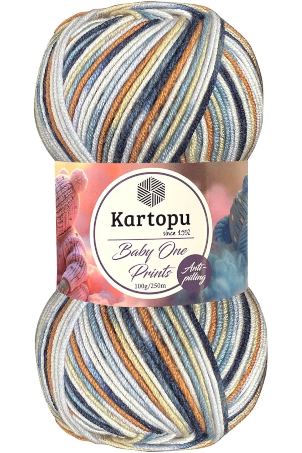 Kartopu Baby One Prints Ebruli Tüylenmeyen Bebek Yünü B59163