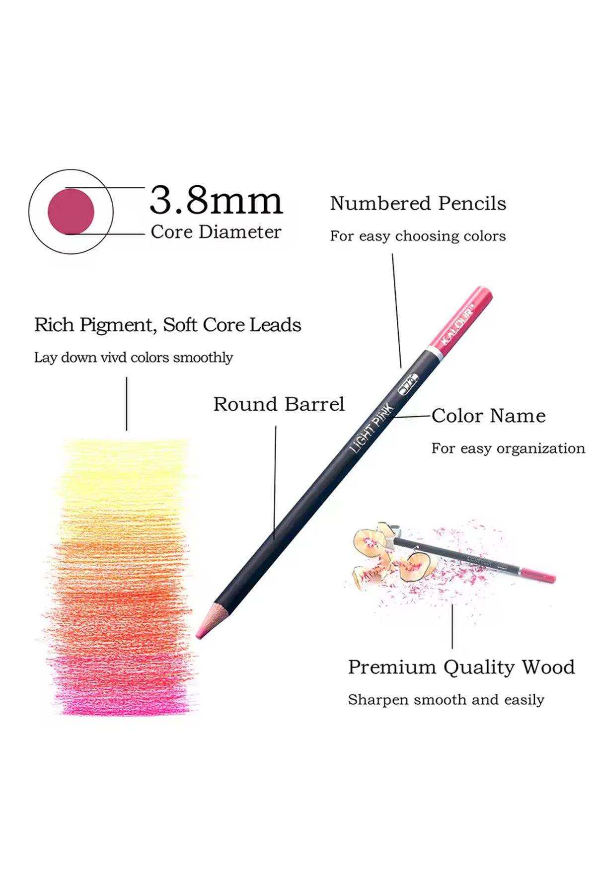 Choice-180 Colors Kalour Oil Colored Pencils Set Professional Drawing Color Pencil 2