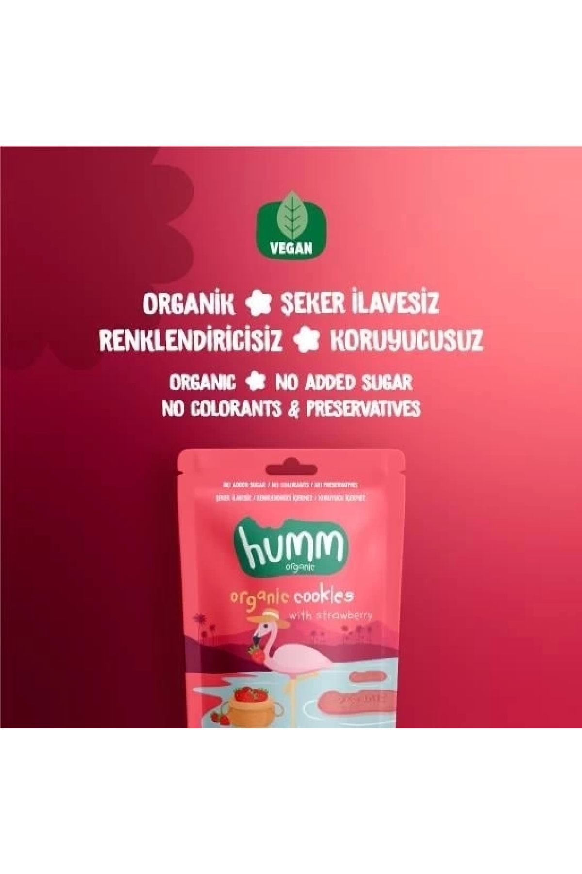 Genel Markalar Humm Organik Vegan Çilekli Kurabiye 55 gr