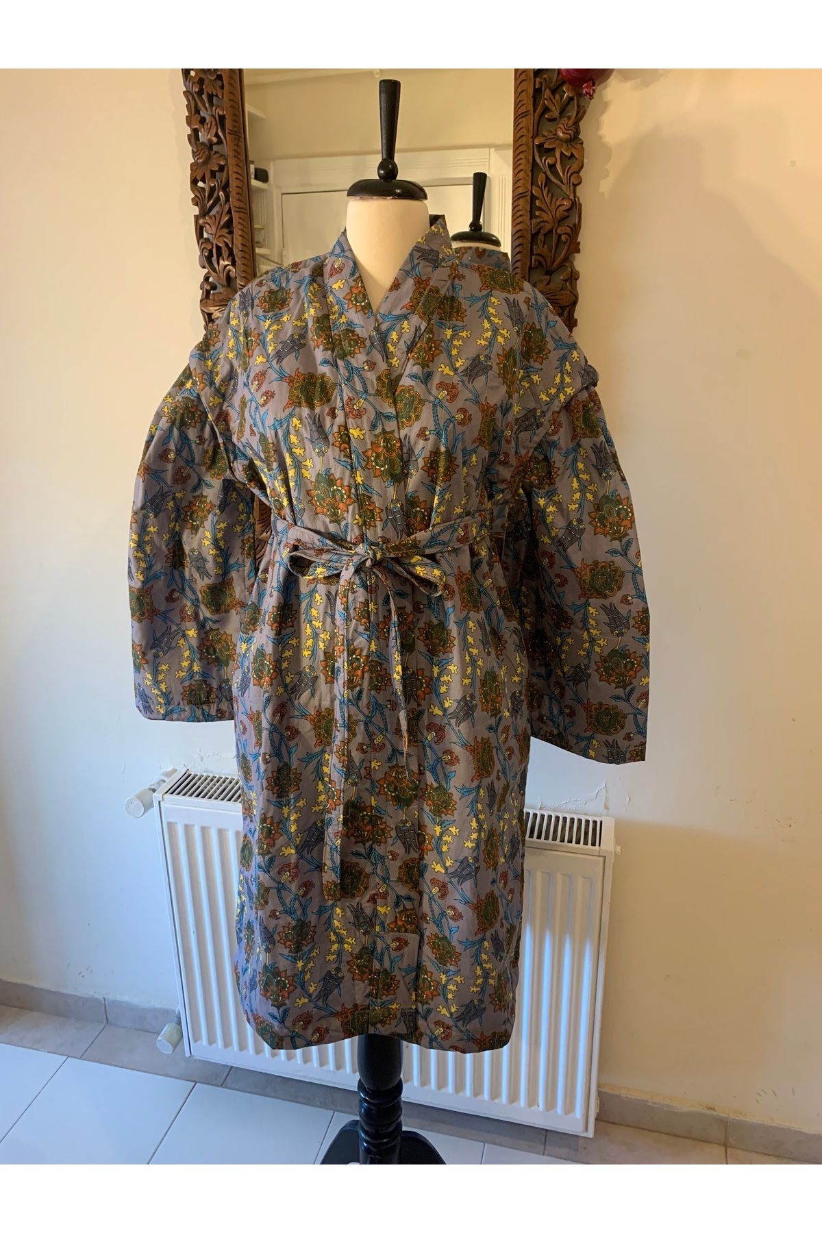 TheChakaCollection Gri/Mavi Çift Taraflı Kaftan