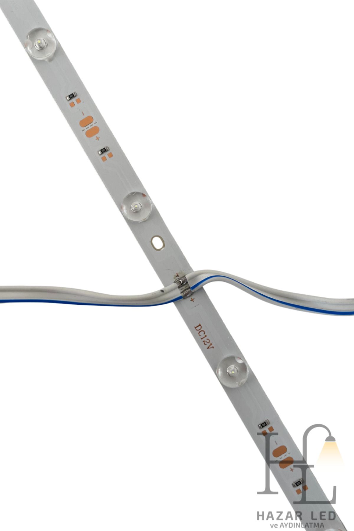 Hazar Led 12 Volt 12 Ledli Led Bar Backlight Mercekli Alüminyum Çubuk Led 1M