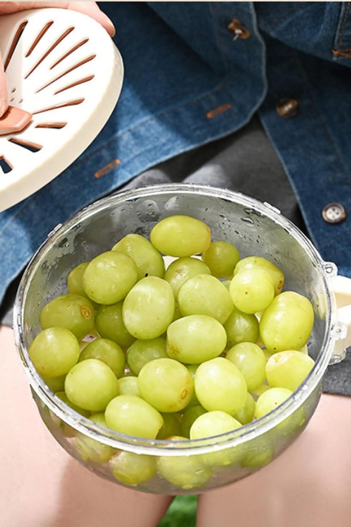 Anadolu Saray-Luxury Foldable Fruit Vegetable Pulses Washing and Storage Container with Handle Drainer 3
