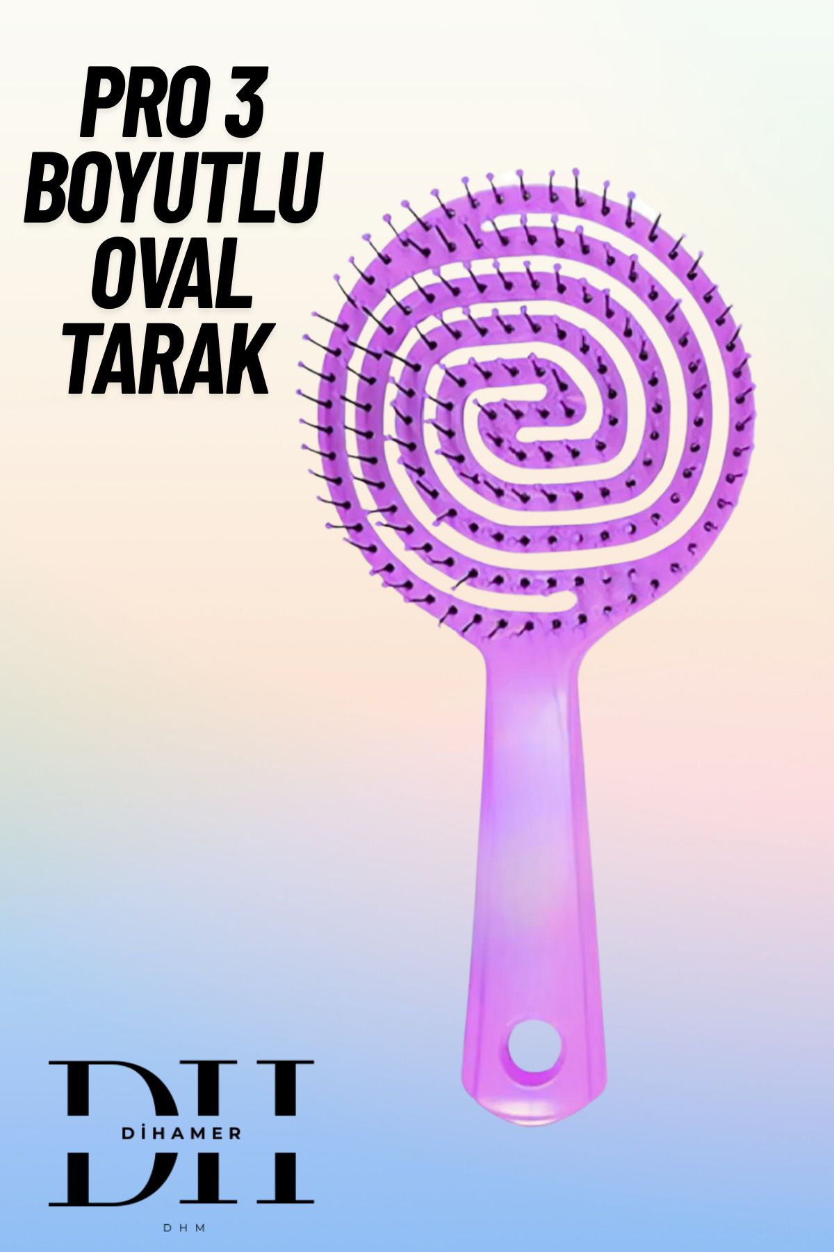 Dihamer Oval Saç Fırçası Saç Fırçası ve Tarak Pro Üç Boyutlu Saç Fırçası