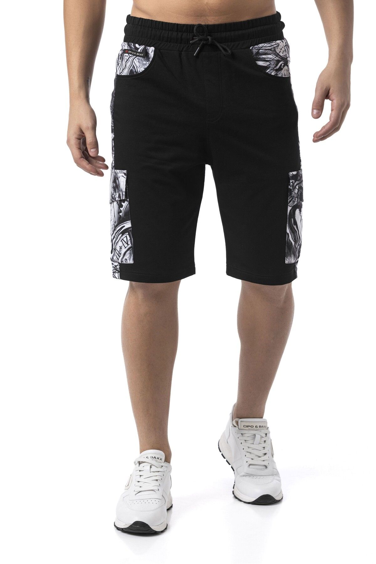 Cipo & Baxx CK298 – Men’s Side-Print Urban Rebel Denim Capri