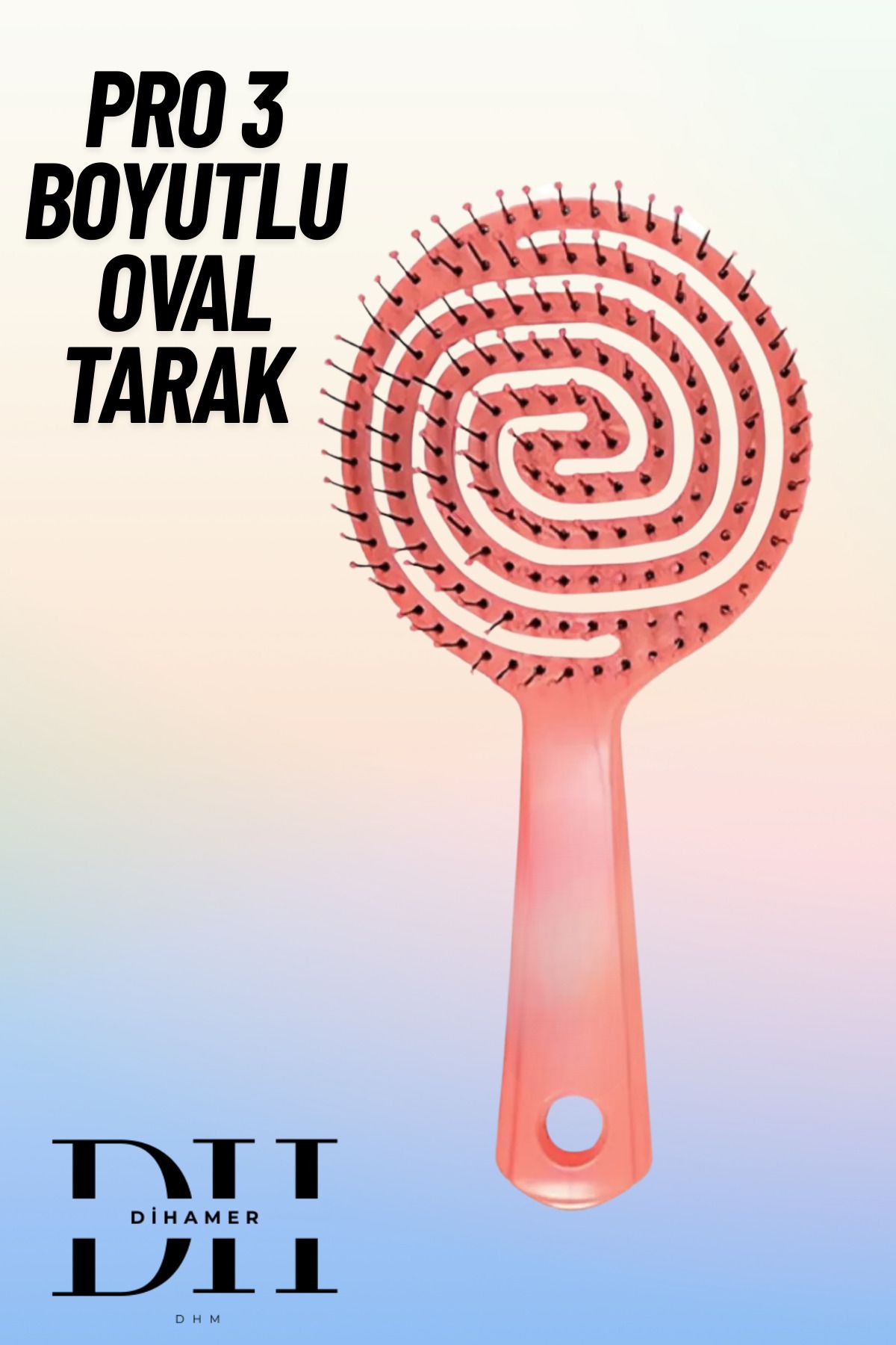 Dihamer Oval Saç Fırçası Saç Fırçası ve Tarak Pro Üç Boyutlu Saç Fırçası