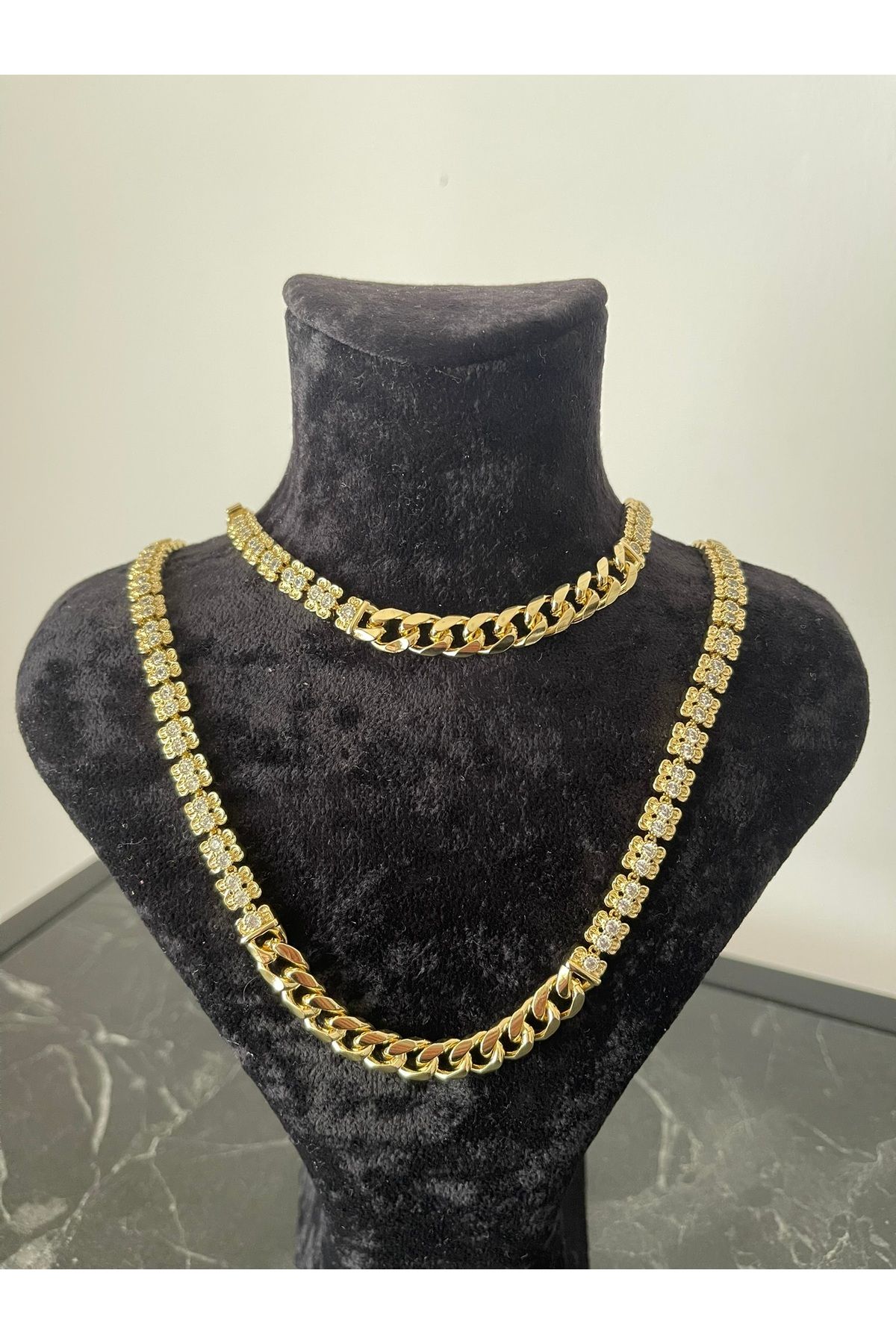 shop PASLANMAZ ÇELİK 316 L GURMET TAŞLI BİLEKLİK KOLYE SET KARARMAZ