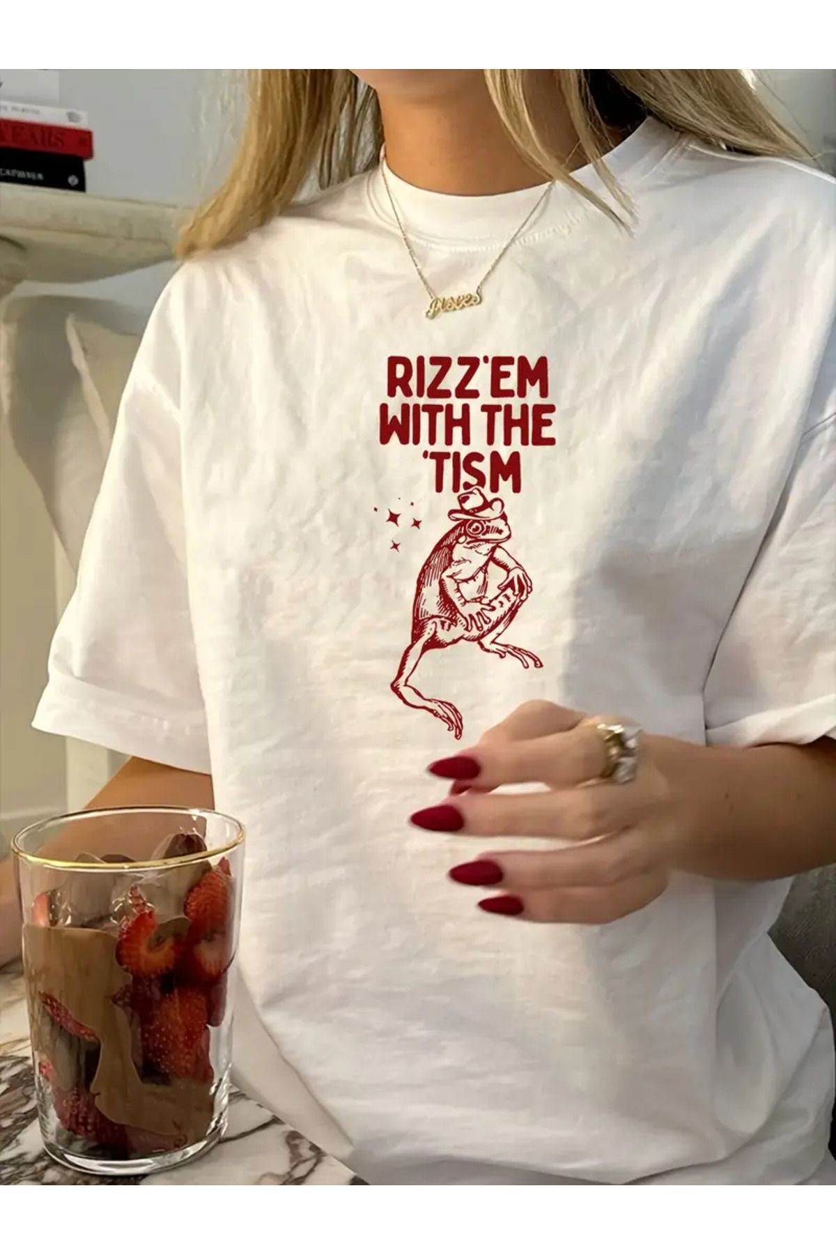 AEMİ Unisex Baskılı %100 Pamuk Oversize T-shirt