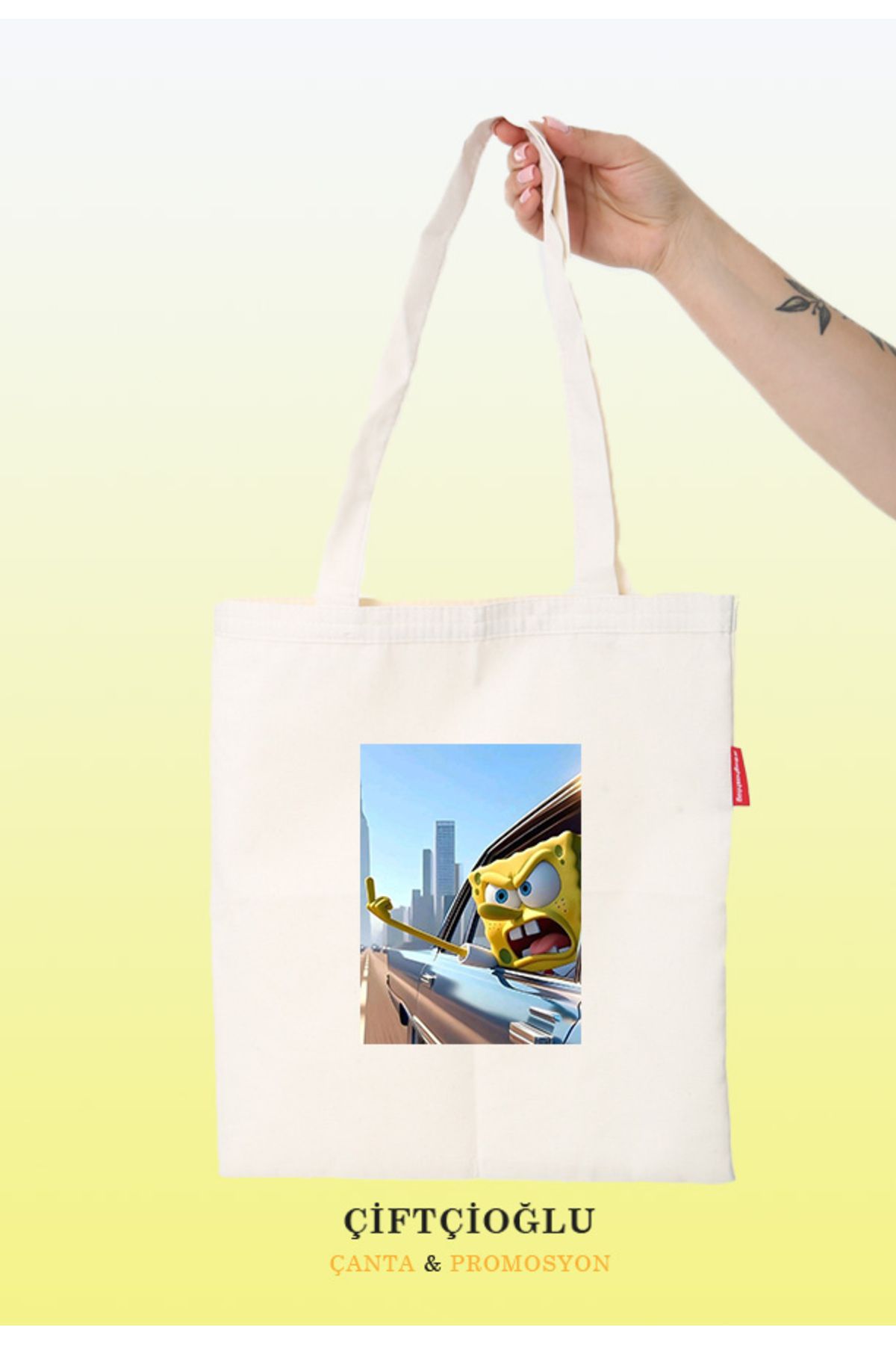 çiftçioğlu Kişiye Özel Baskılı 38x42 Bez Çanta Hediye