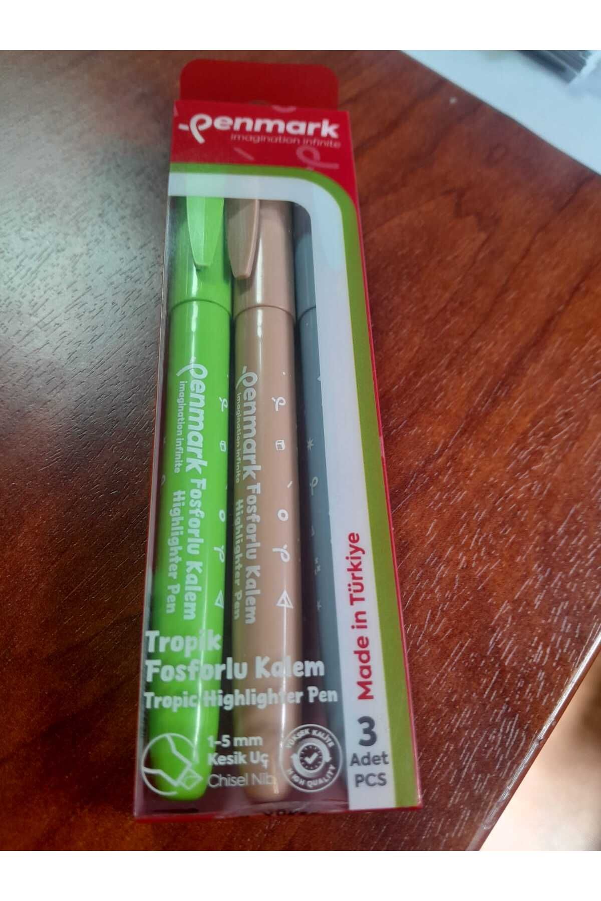 penmark FOSFORLU KALEM KALEM TIPI TROPIK RENK 3 LU