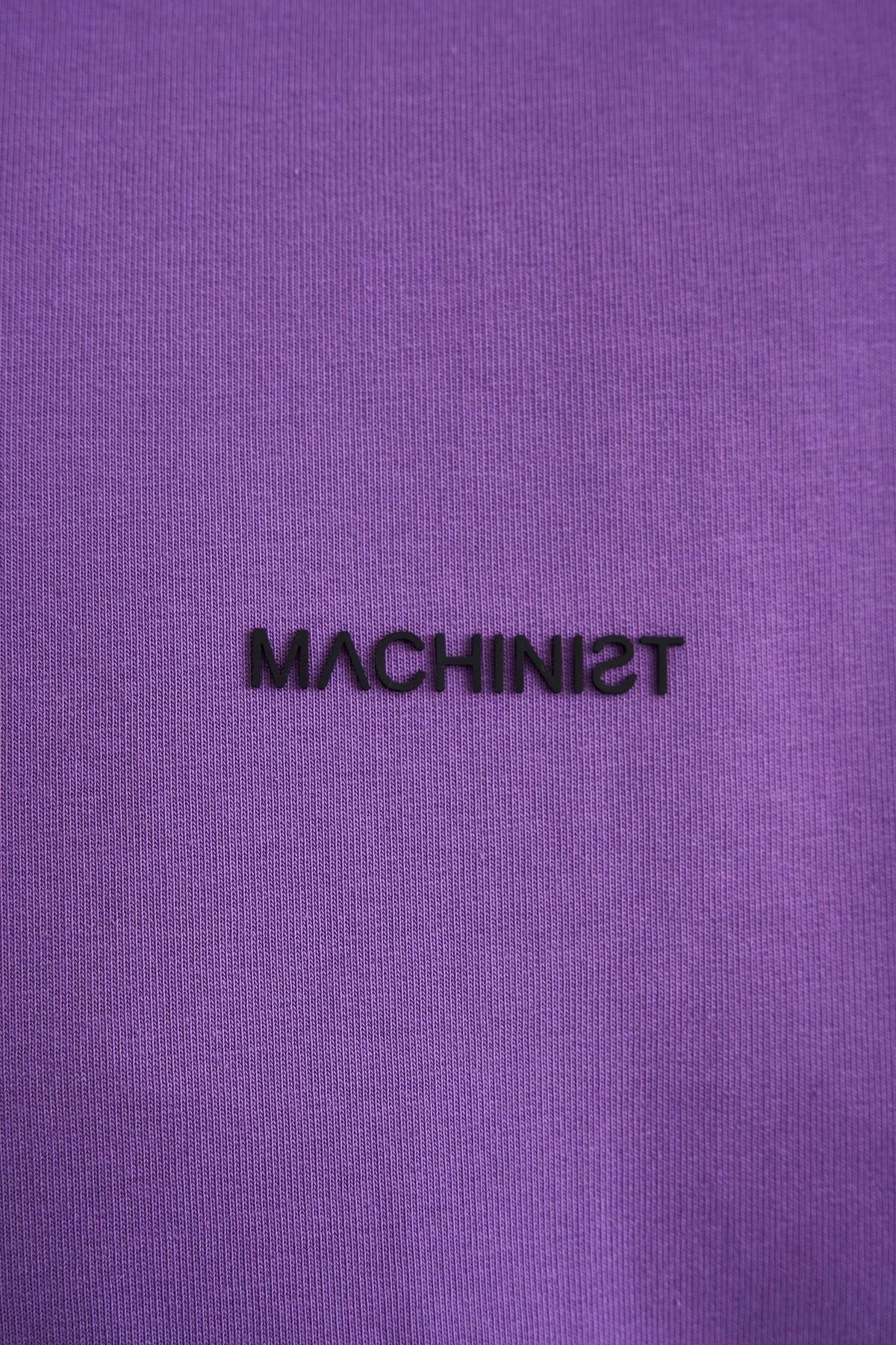 Machinist-Ανδρικό Basic Relaxed βαμβακερό μωβ μπλουζάκι 2