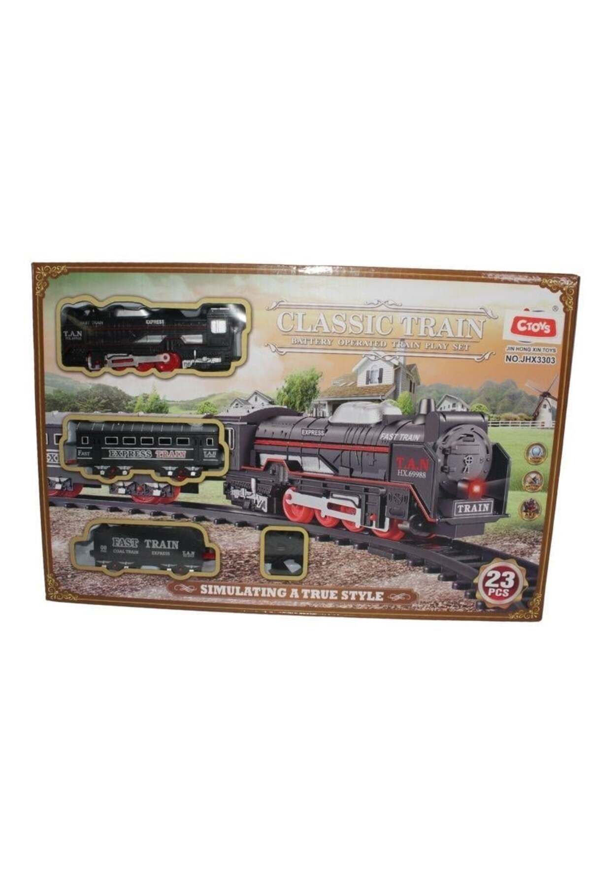 Ceren Ctoys JHX3303 Klasik Model Tren Seti 23 Parça