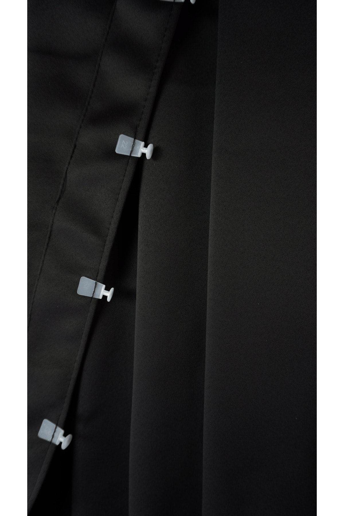 Yuka-Blackout Lightproof Background Curtain Black Color Single Wing Plain 100% Blackout Sunshade Plain240 X 270 2