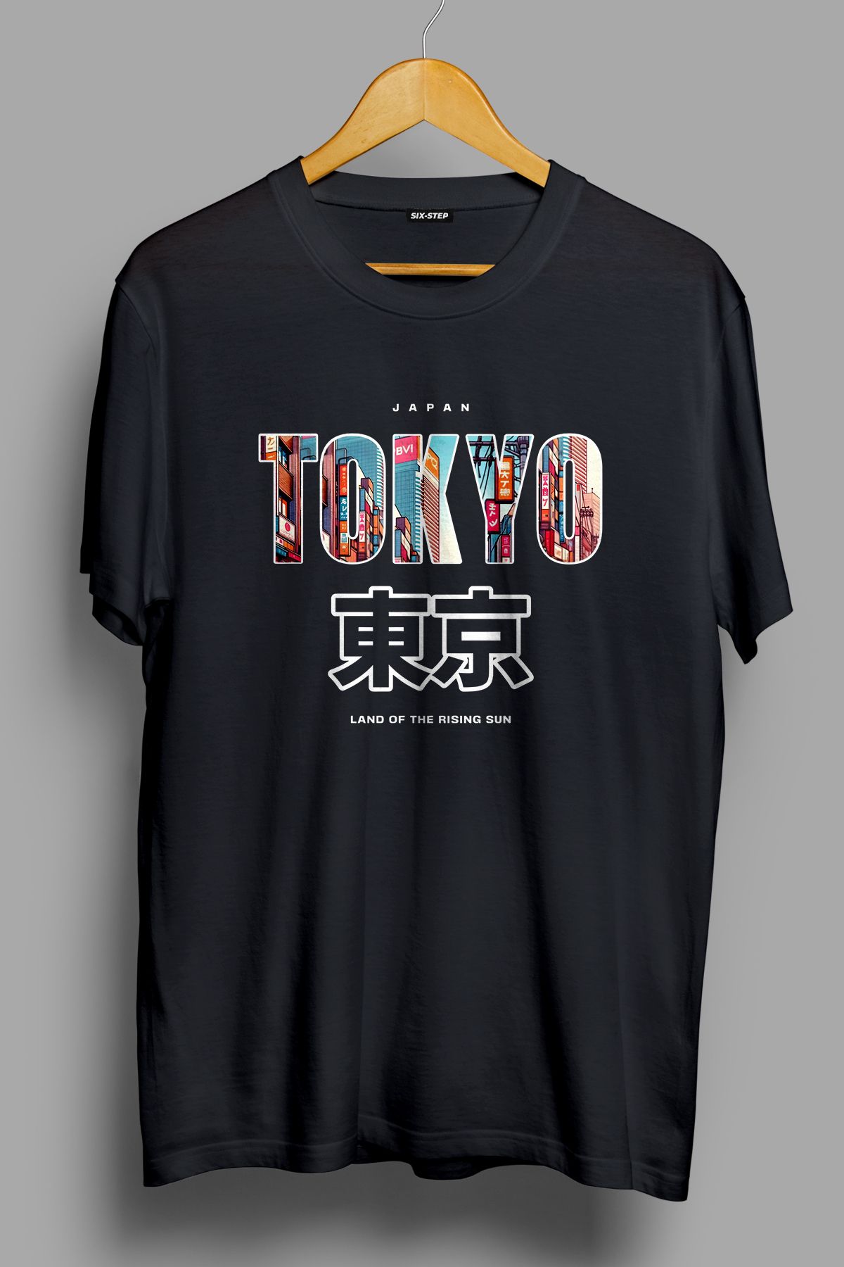 Six Step Tokyo City - Üniseks Oversize Transfer Baskılı T-Shirt